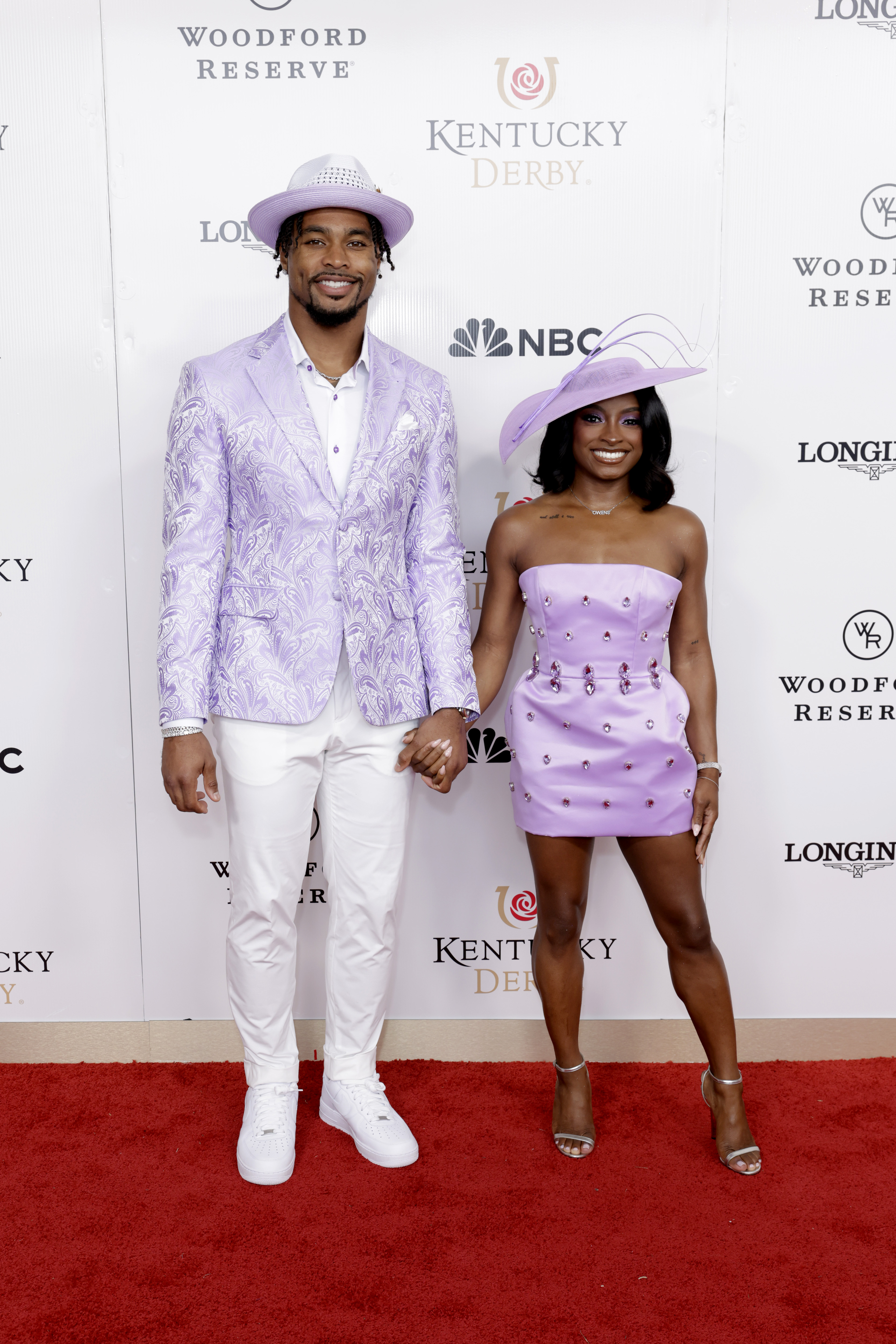Jonathan Owens and Simone Biles at Kentucky Derby 151 in Louisville, Kentucky on May 3, 2025. | Source: Getty Images