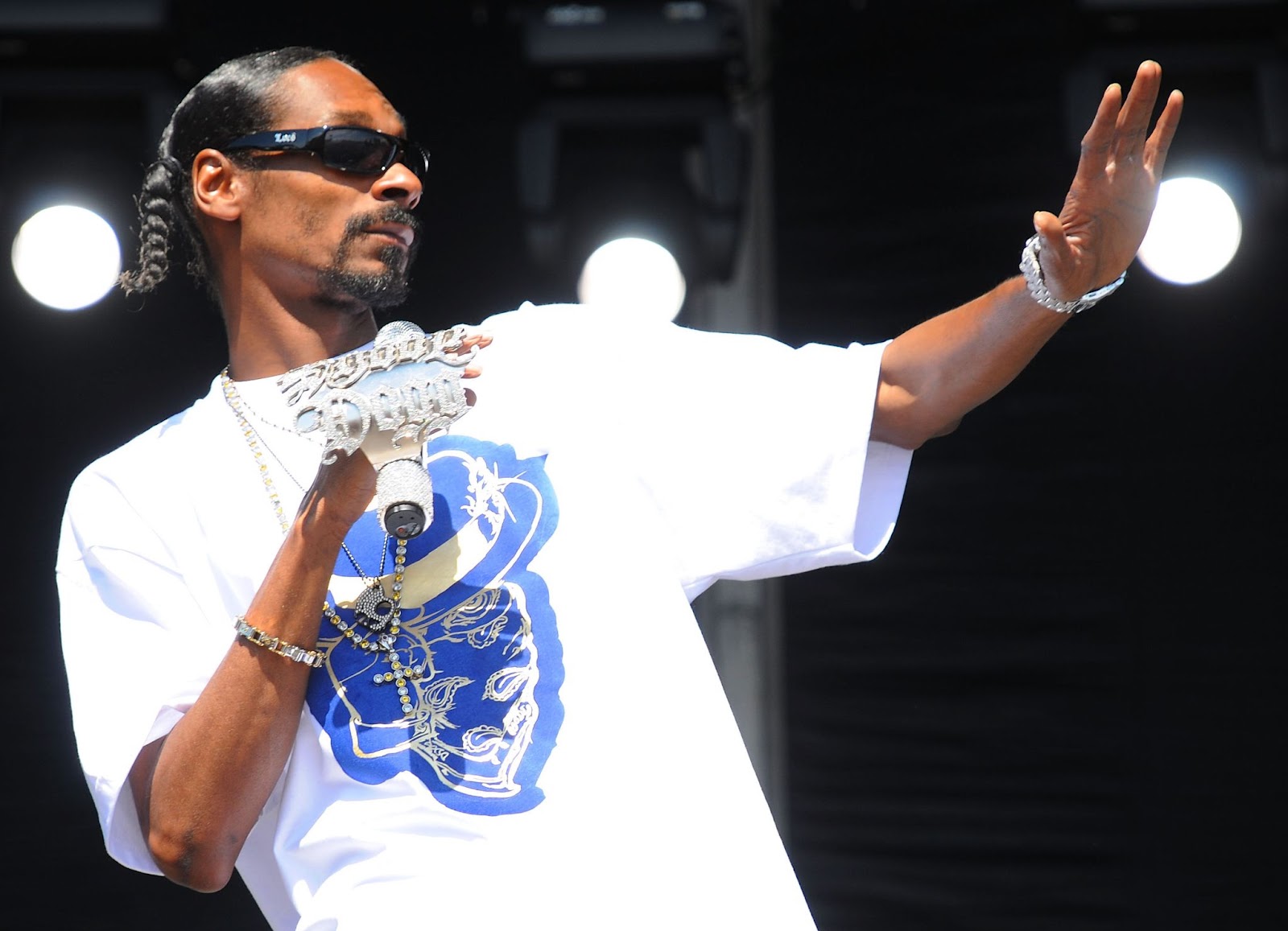 Snoop Dogg performing during the Rothbury Music Festival on July 4, 2008, in Michigan. | Source: Getty Images