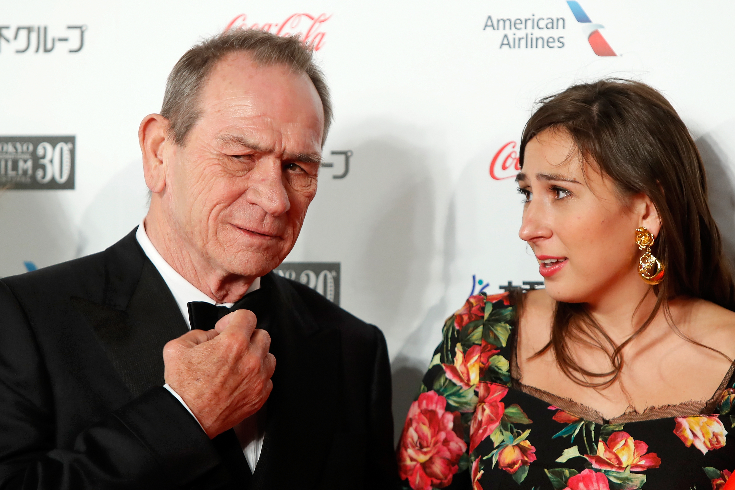 Tommy Lee Jones and Victoria Jones attend the red carpet of the 30th Tokyo International Film Festival at Roppongi Hills on October 25, 2017