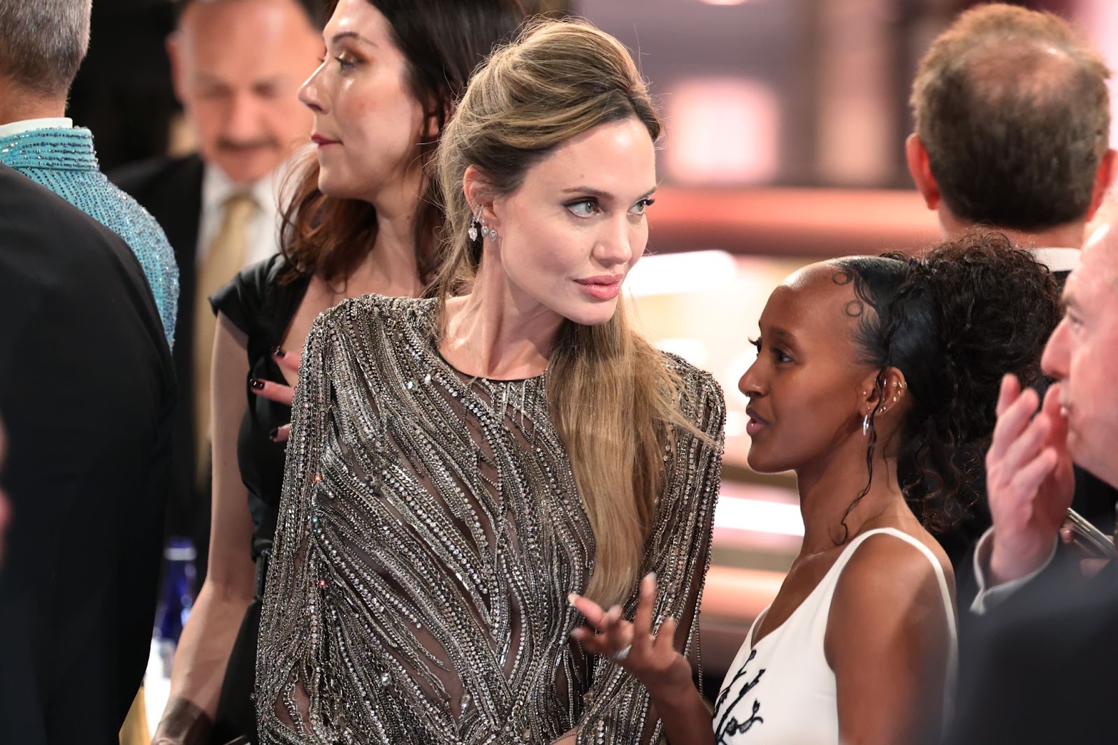 Angelina Jolie and Zahara at the 82nd Annual Golden Globe Awards on January 5, 2025. | Source: Getty Images