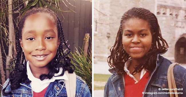 Little girl makes headlines for dressing up as 'hero' Michelle Obama in heartwarming photo