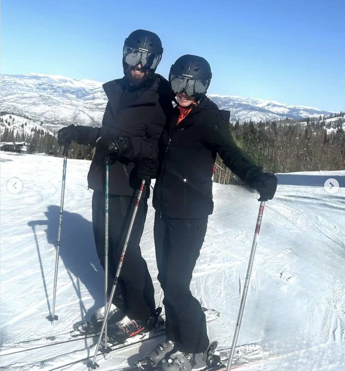 Courtney Cox and Johnny McDaid during a ski trip, dated March 2024 | Source: Instagram/CourteneyCoxOfficial