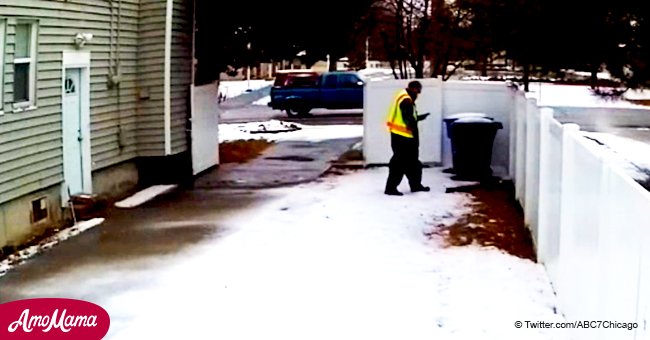 Amazon delivery employee caught relieving his needs in customer's yard