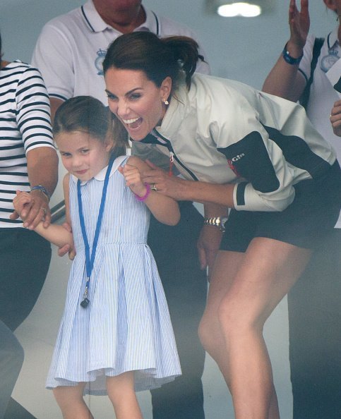 Princess Charlotte and Catherine, attend the presentation following the King's Cup Regatta | Image: Getty Images 