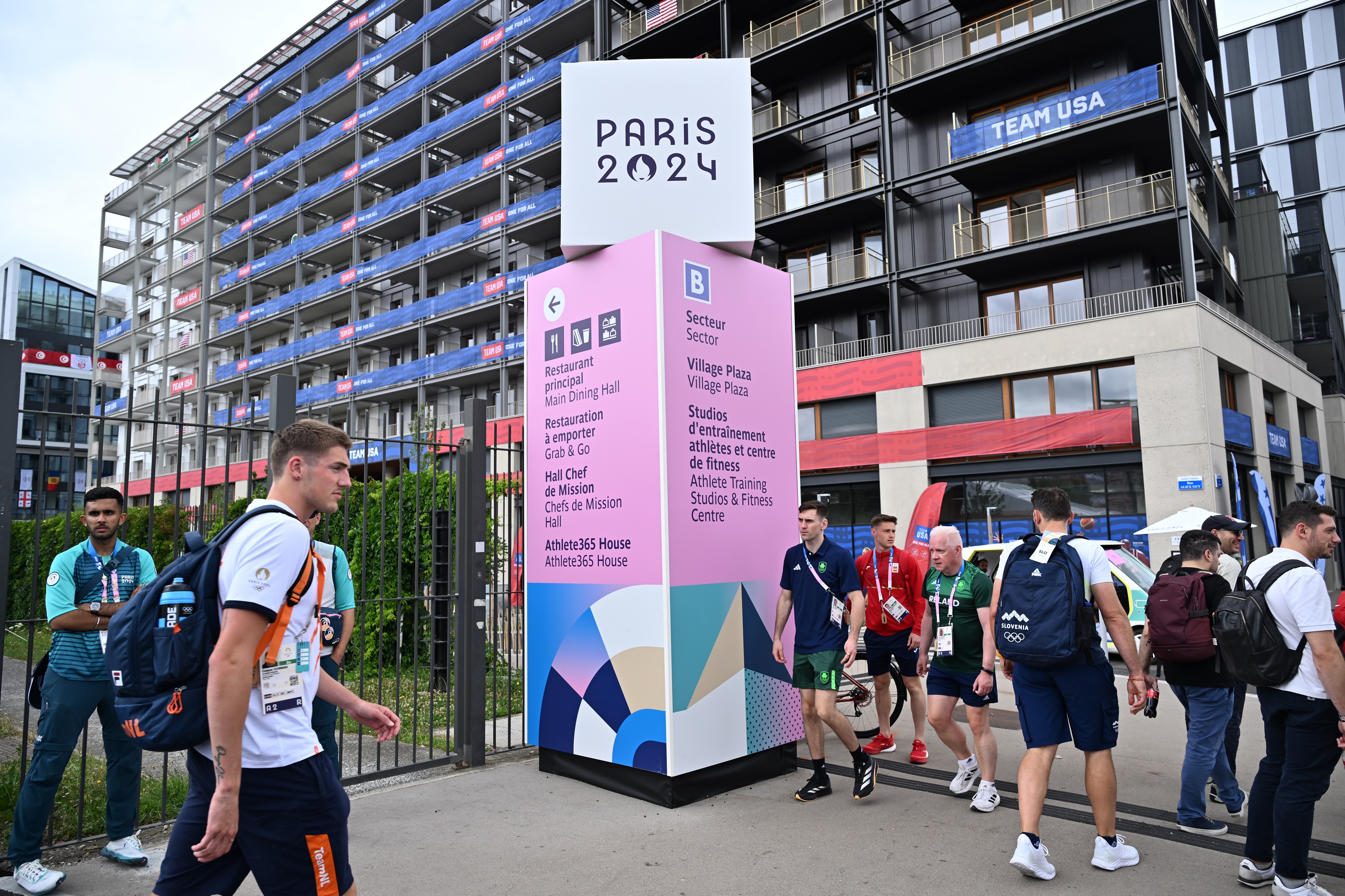 Athletes from the around the world start to arrive in the Olympic Village as residences of delegations are adorned with national flags in Paris, France on July 23, 2024 | Source: Getty Images