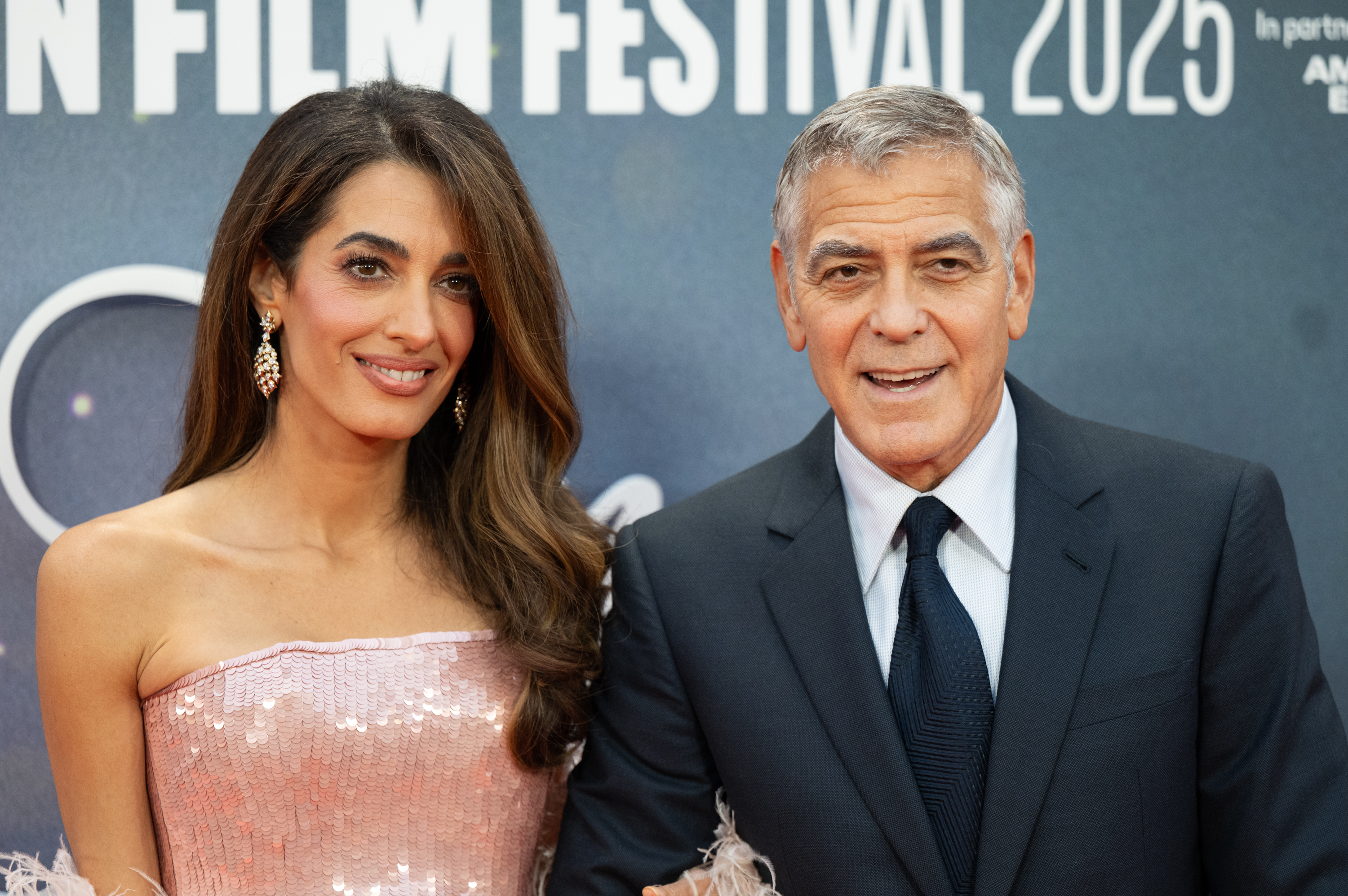 Amal and George Clooney attend the "Jay Kelly" Headline Gala at the BFI London Film Festival on October 10, 2025 | Source: Getty Images