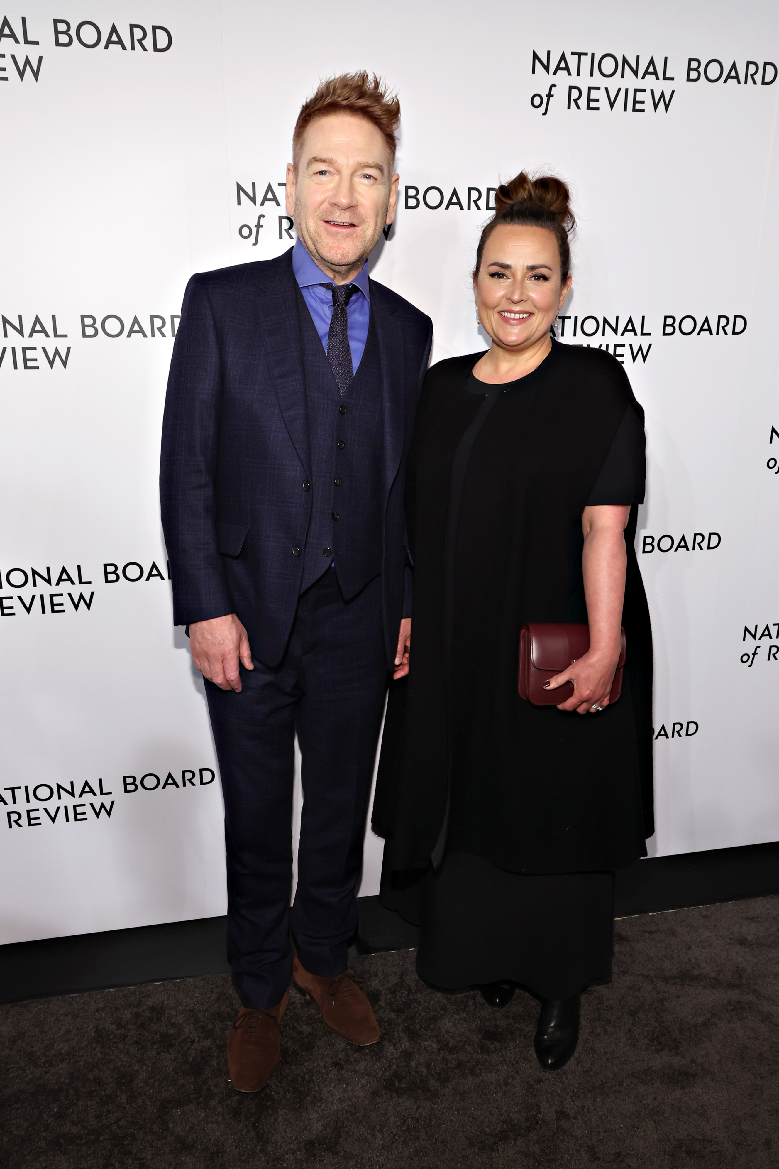 Kenneth Branagh and Lindsay Brunnock pose at the National Board of Review annual awards gala at Cipriani 42nd Street on March 15, 2022, in New York City | Source: Getty Images