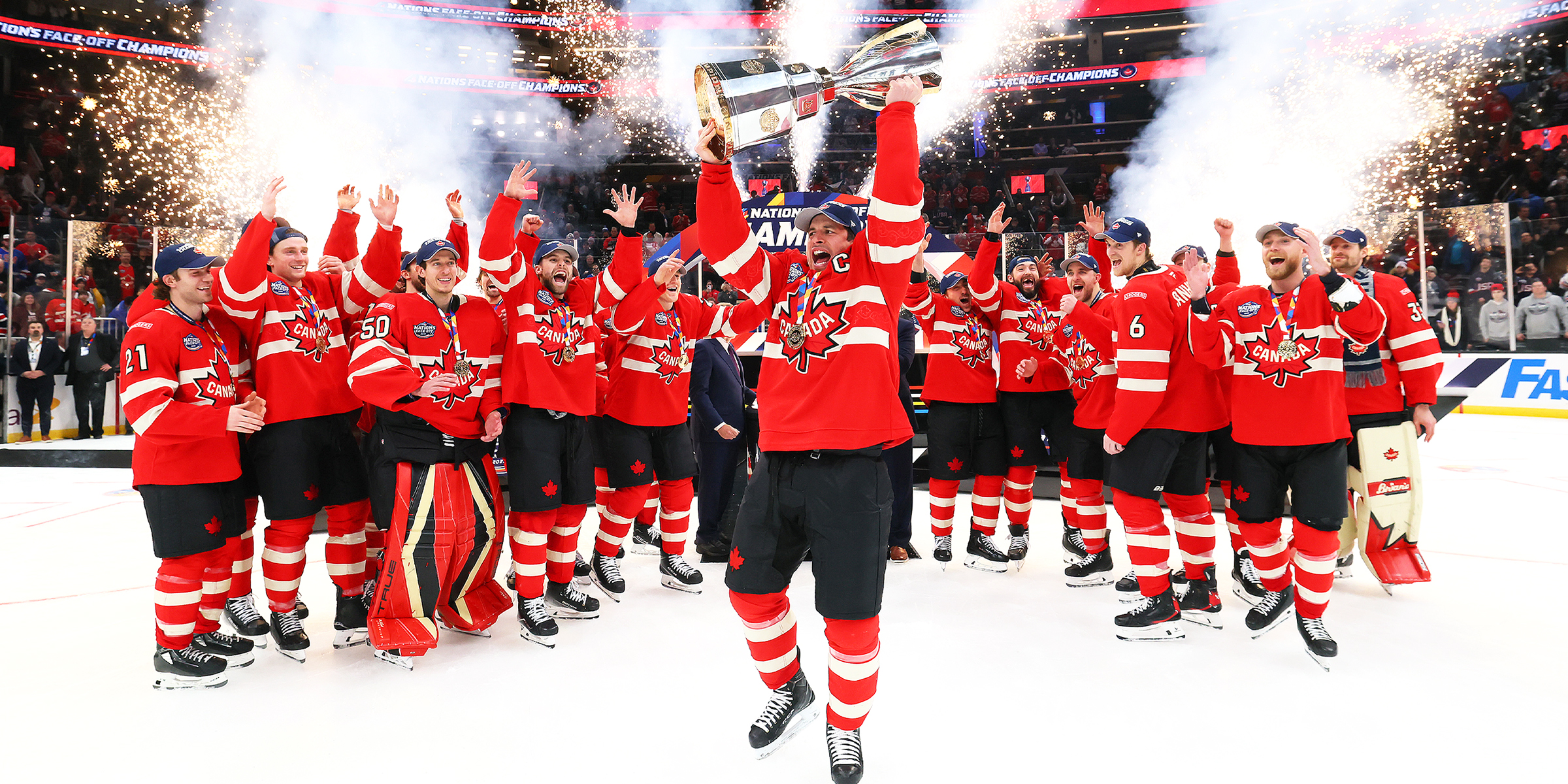 Team Canada celebrates | Source: Getty Images