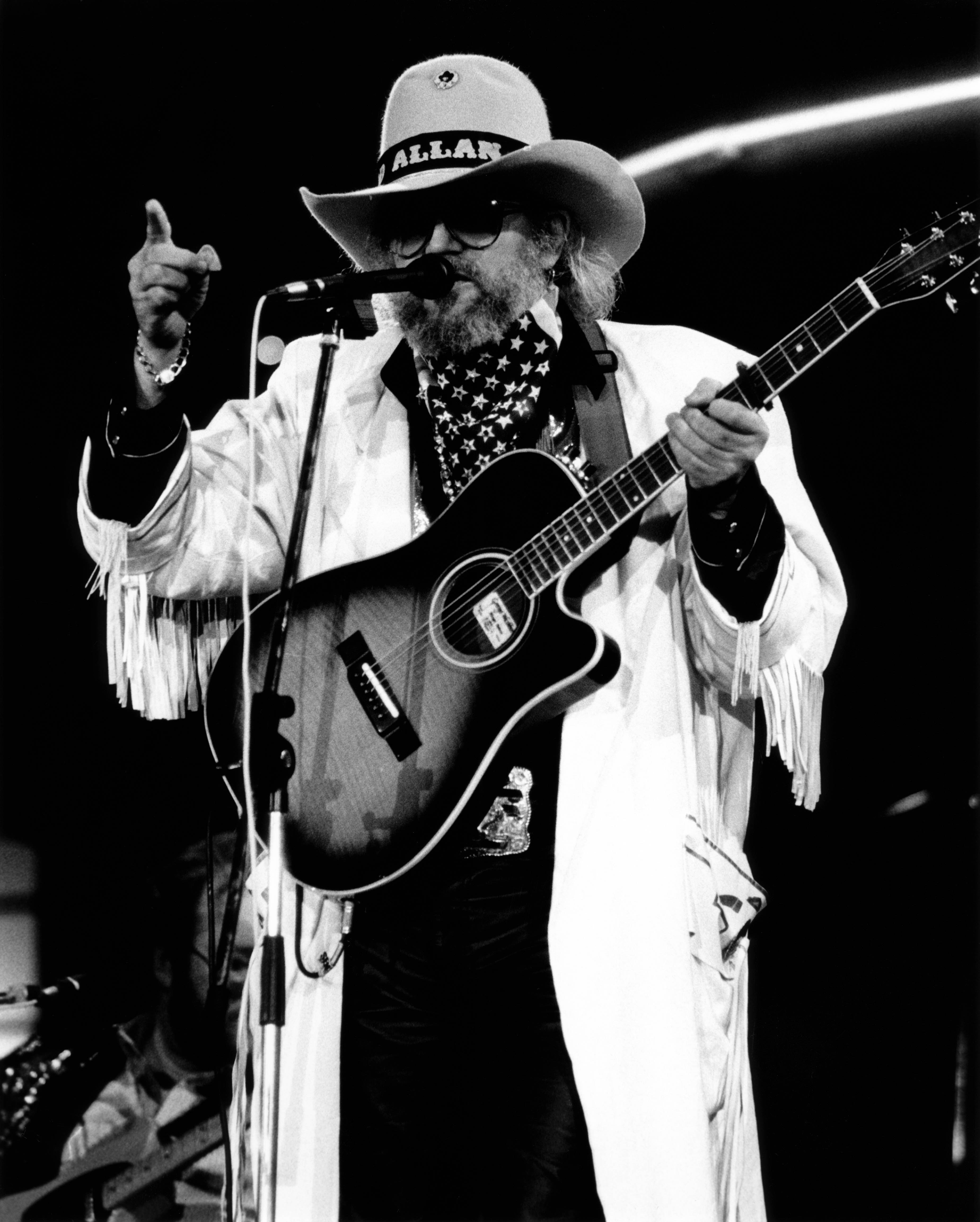 David Allan Coe performing on stage in 1980 | Source: Getty Images