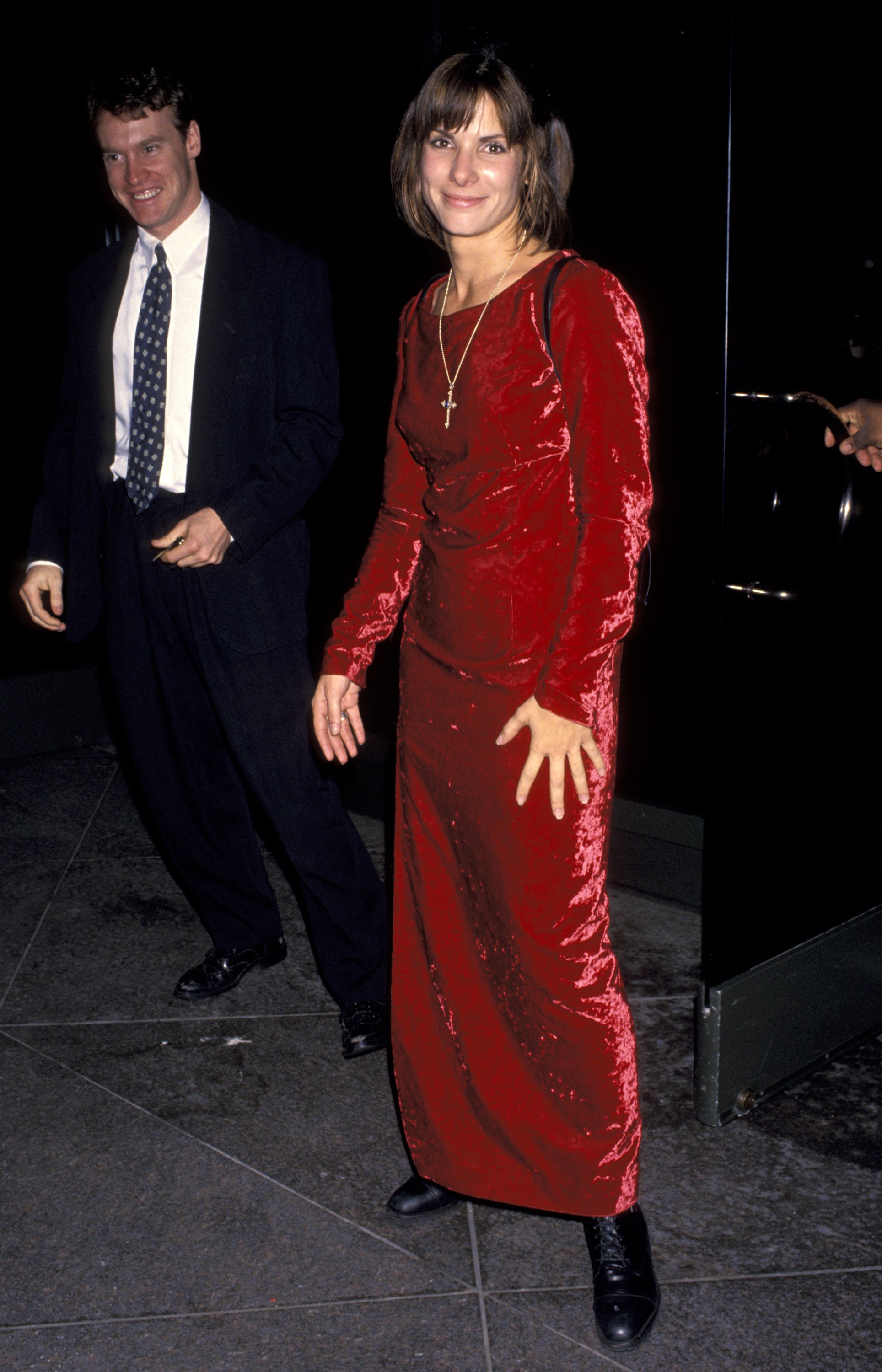 Sandra Bullock and Tate Donovan attend the screening of "Wrestling Ernest Hemingway." | Source: Getty Images 