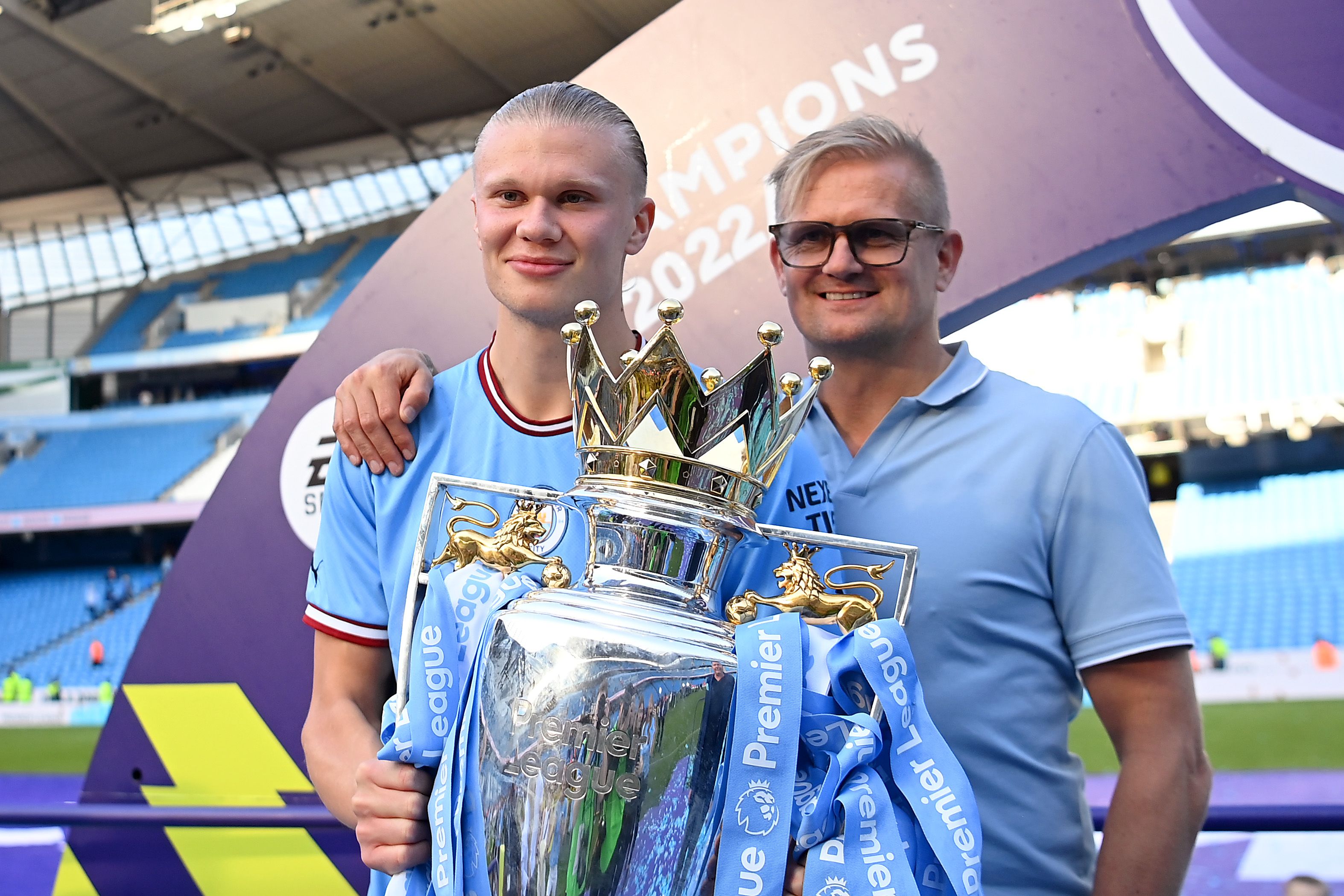 Erling Haaland at Etihad Stadium on May 21, 2023, in Manchester, England. | Source: Getty Images