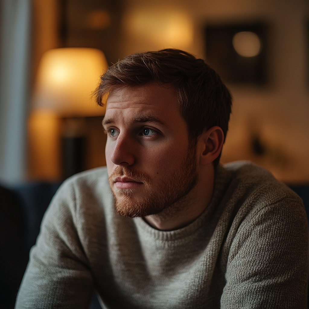 A man looks anxious and thoughtful | Source: Midjourney