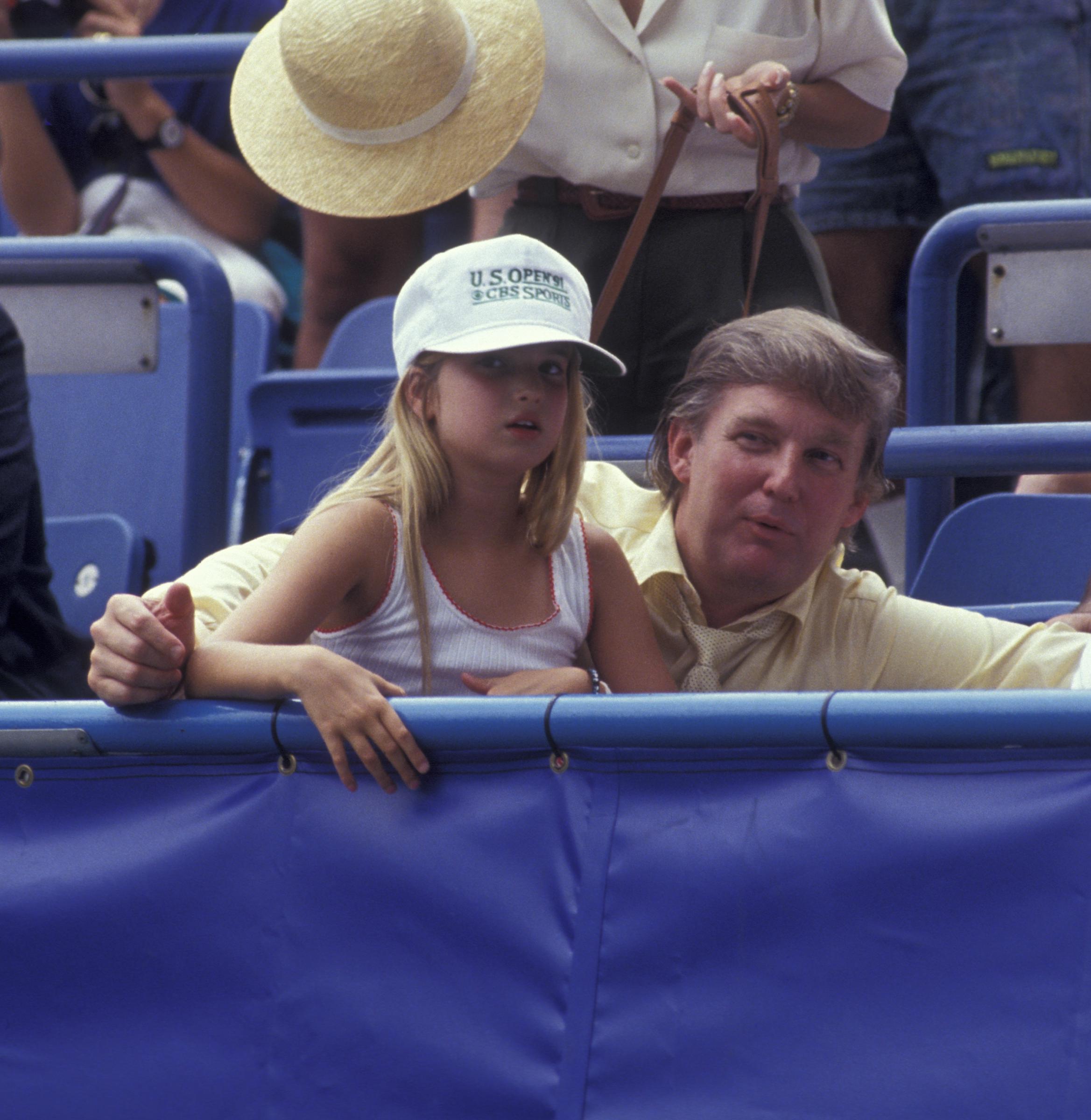 Ivanka and Donald Trump attend U.S. Open Tennis Tournament on August 30, 1991, in New York City. | Source: Getty Images