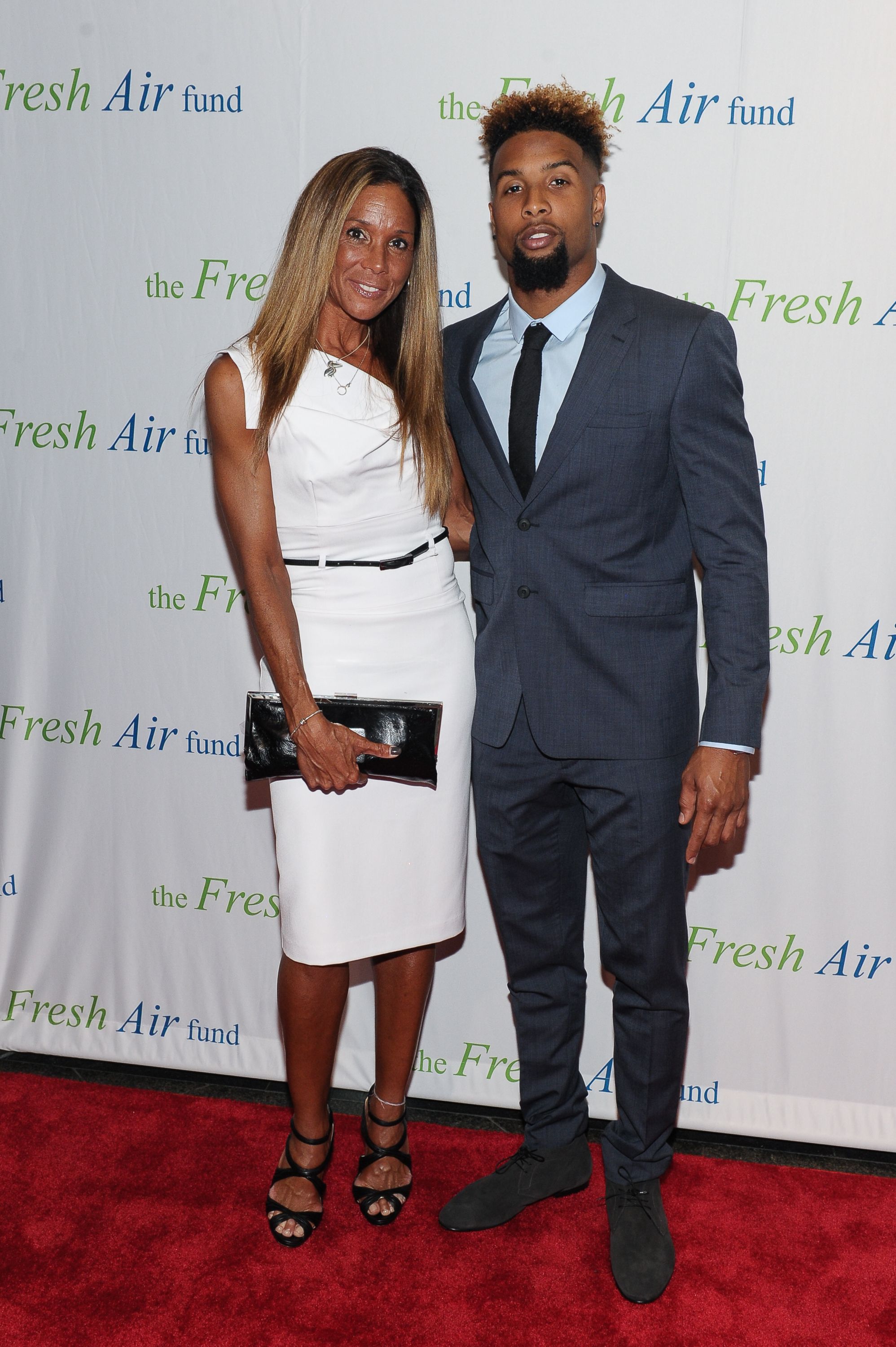 Odell Beckham Jr. and his mother Heather Van Norman attend Fresh Air Fund's Salute to American Heroes in 2015 in New York City | Source: Getty Images