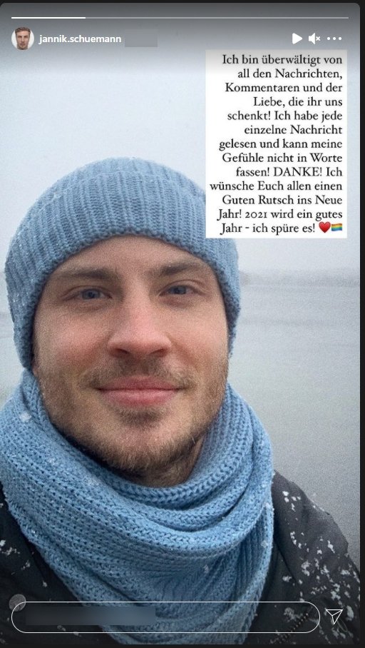 Screenshot der Instagram-Story von Jannik Schümann, in der er sich bei seinen Fans für ihre Glückwünsche bedankte | Quelle: Instagram/Jannik Schümann
