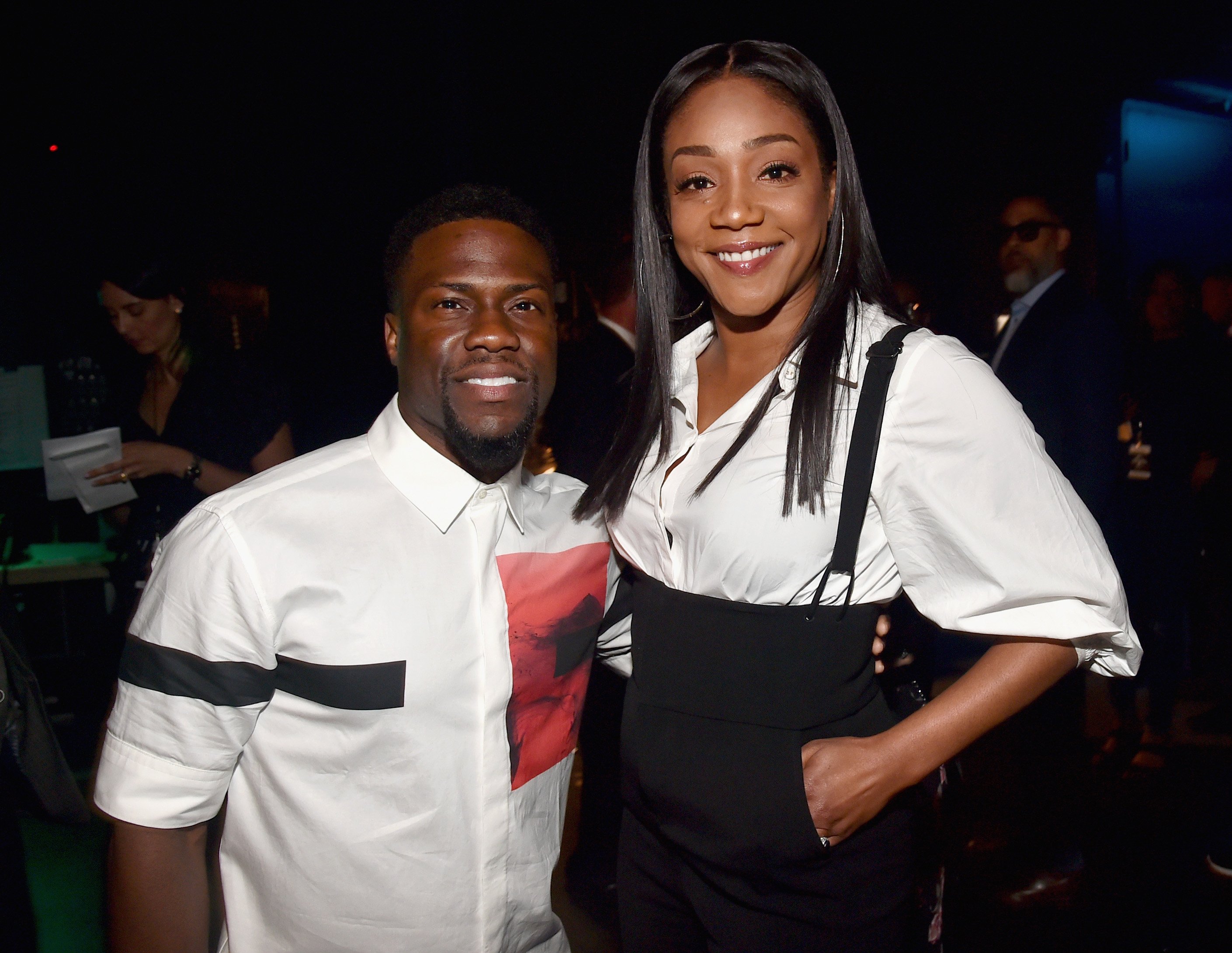 Actors Kevin Hart and Tiffany Haddish on April 25, 2018  at The Colosseum at Caesars Palace during CinemaCon, in Las Vegas, Nevada | Source: Getty Images