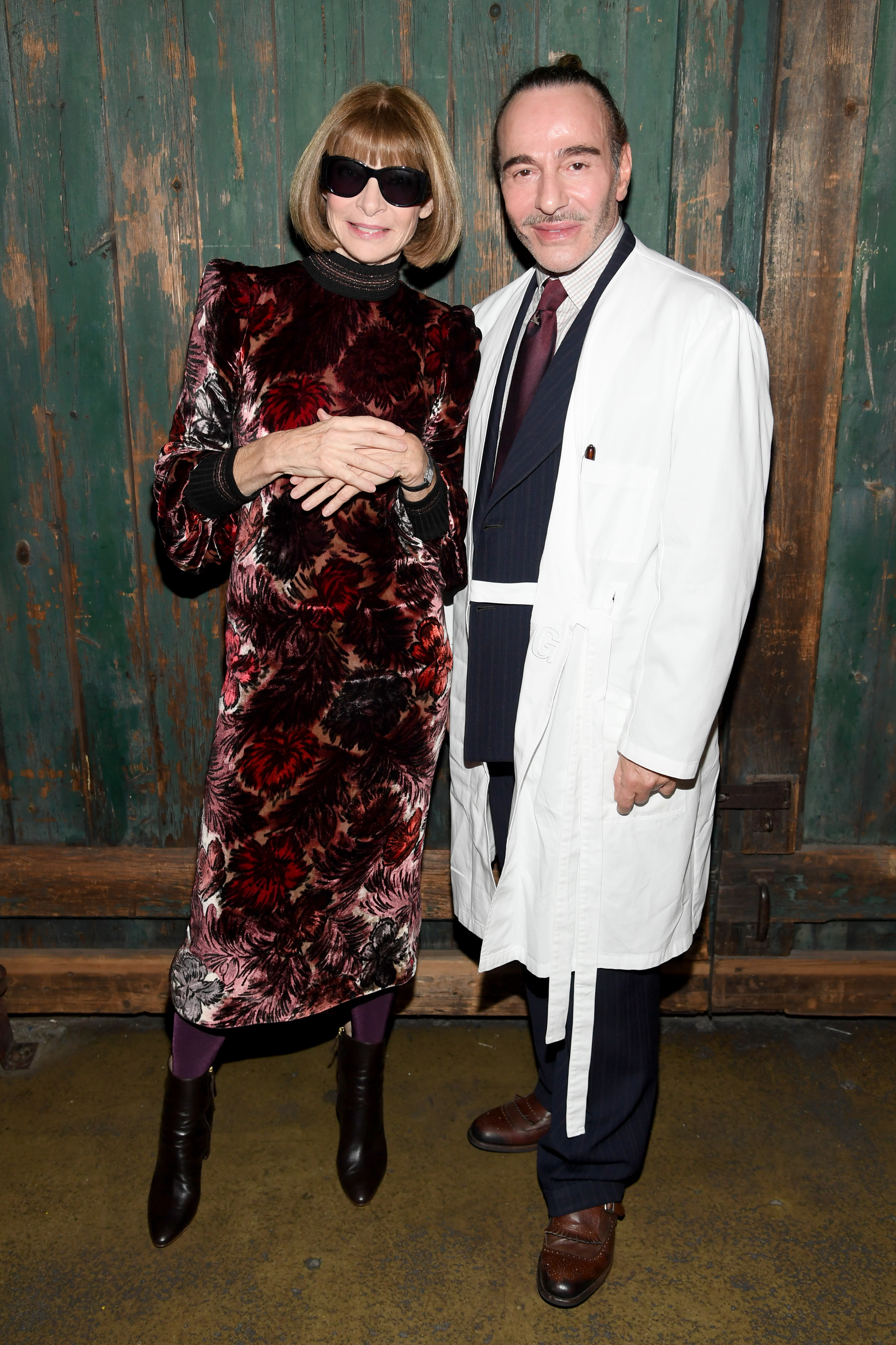Anna Wintour and John Galliano at Vogue's Forces of Fashion Conference at Milk Studios on October 12, 2017 in New York City | Source: Getty Images