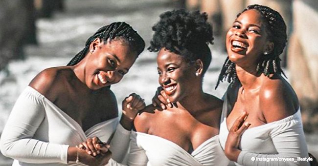 Viral maternity shoot of Nigerian sisters who got pregnant at the same time melts hearts