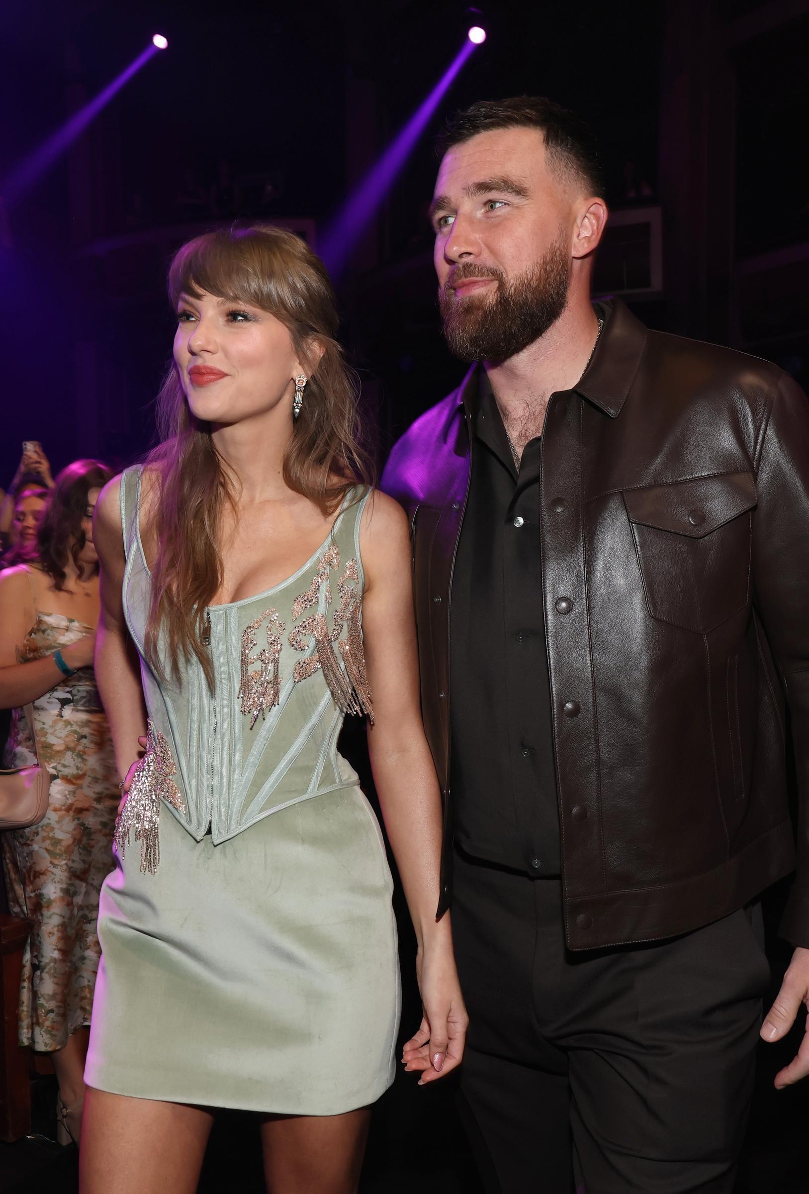 Taylor Swift and Travis Kelce attend the 2026 iHeartRadio Music Awards | Source: Getty Images