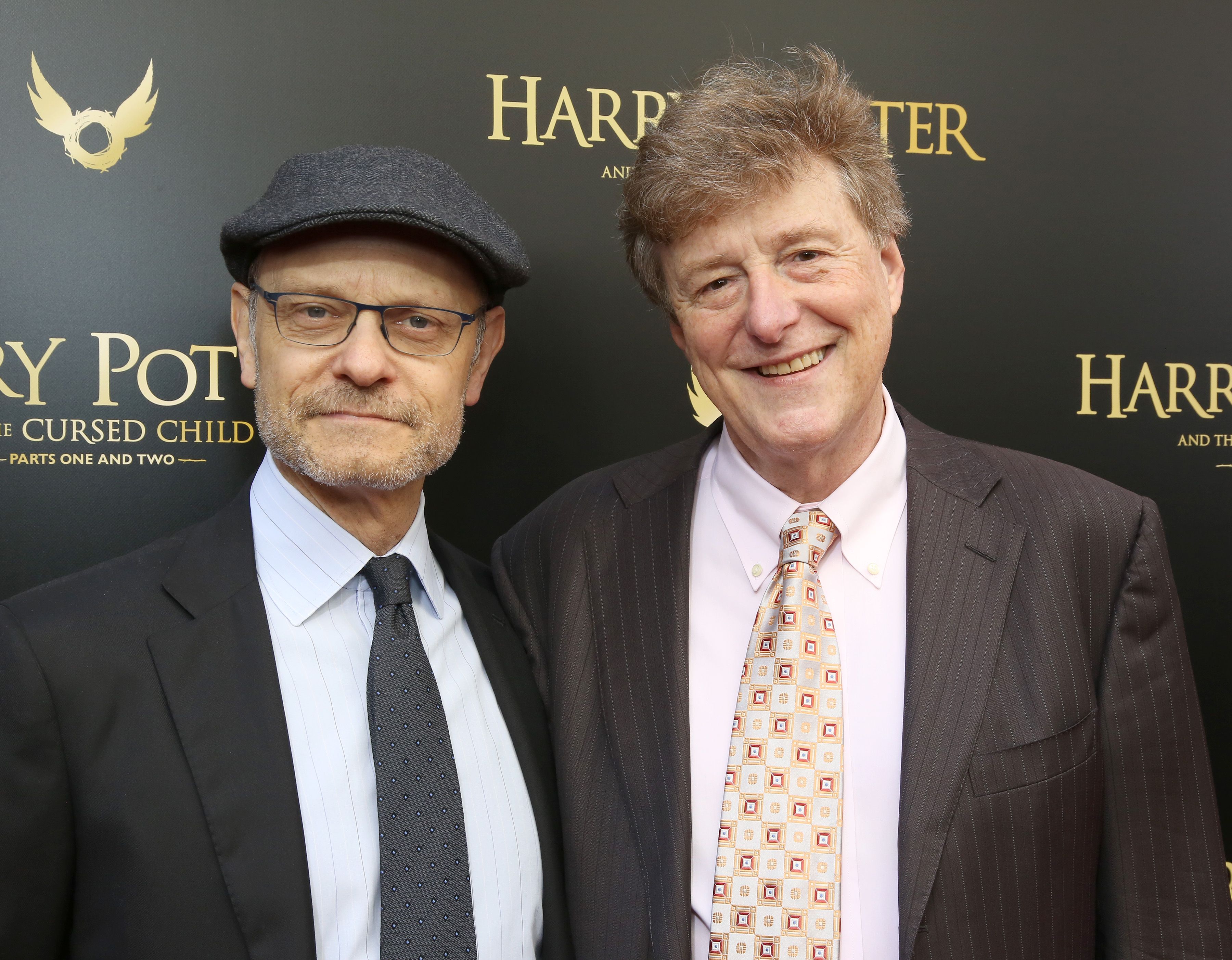 David Hyde Pierce and Brian Hargrove during the Broadway Opening Day performance of 