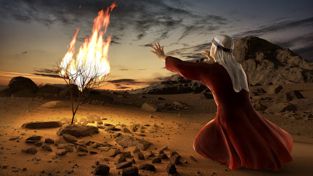 Moisés y la zarza ardiente.| Fuente: Shutterstock Moisés y la zarza ardiente.| Fuente: Shutterstock
