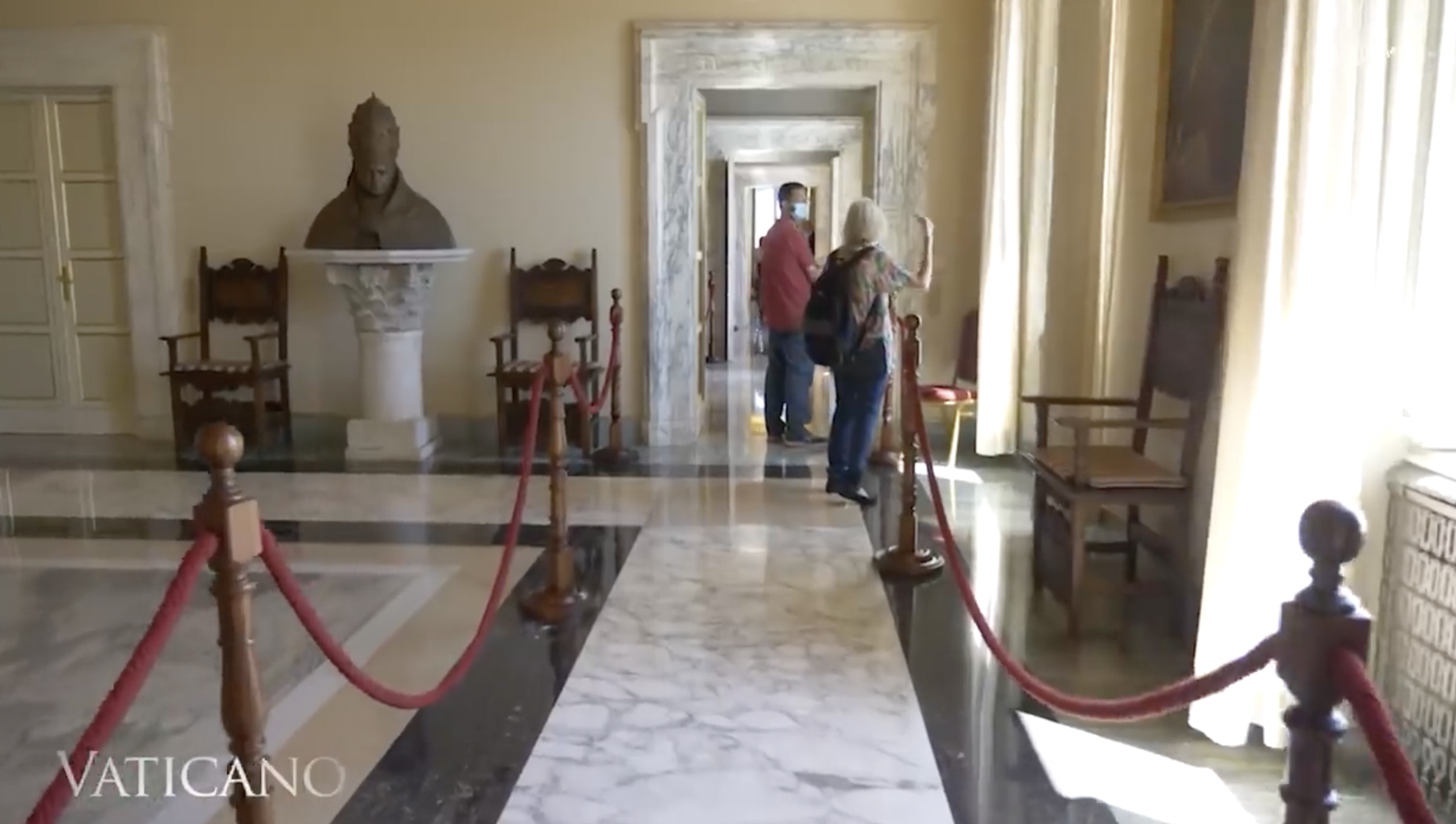 An interior view of Villa Barberini in Castel Gandolfo, dated July 2025 | Source: YouTube/EWTN