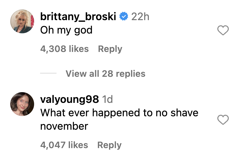 Fan comments regarding Harry Styles' shaved head. | Source: Instagram.com/Pleasing
