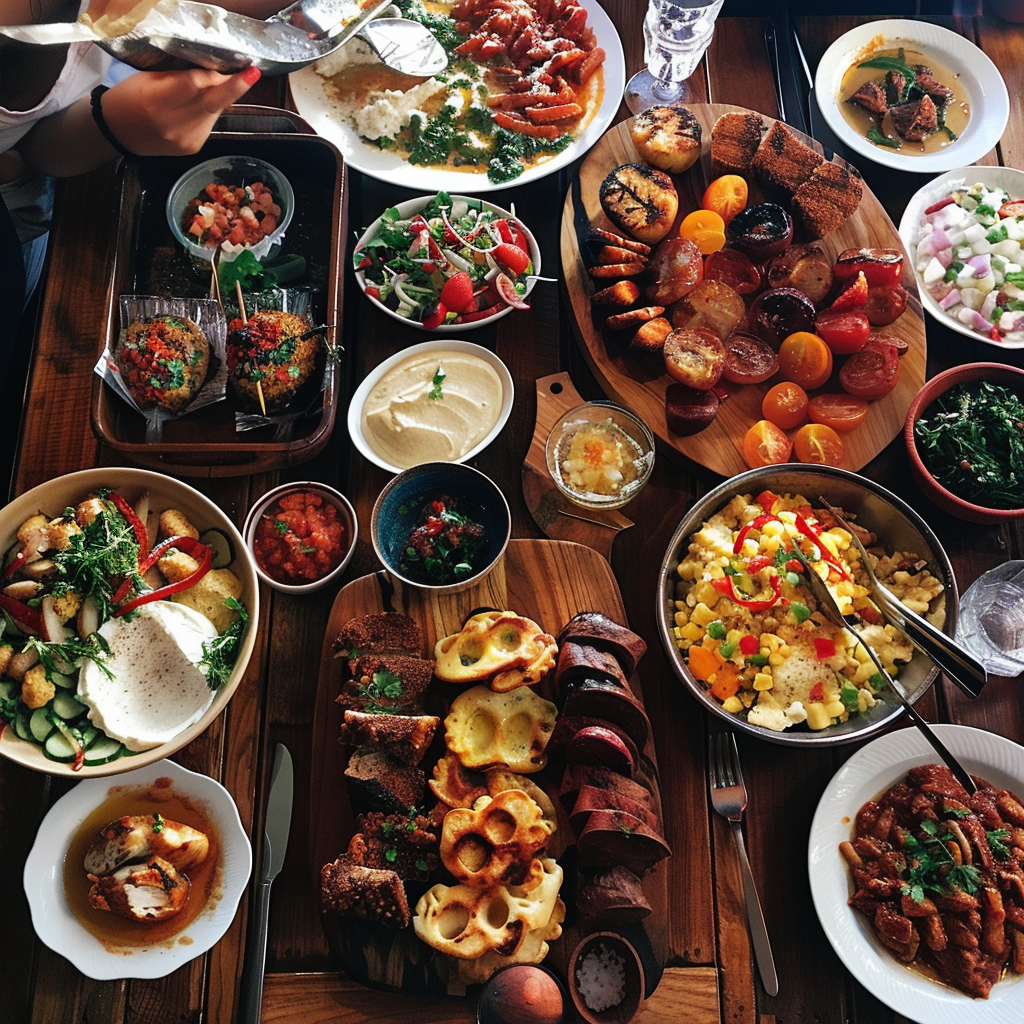 A table full of food | Source: Midjourney