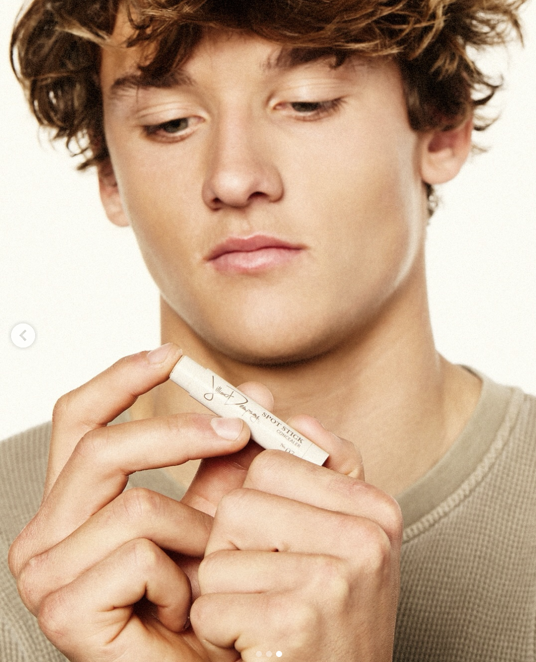 Darby Dempsey models his mother Jillian Dempsey's product, posted on May 10, 2025 | Source: Instagram/jilliandempsey