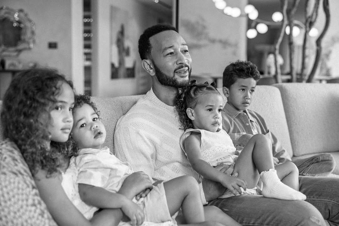 John Legend and his children from a post dated June 9, 2025. | Source: Instagram/johnlegend