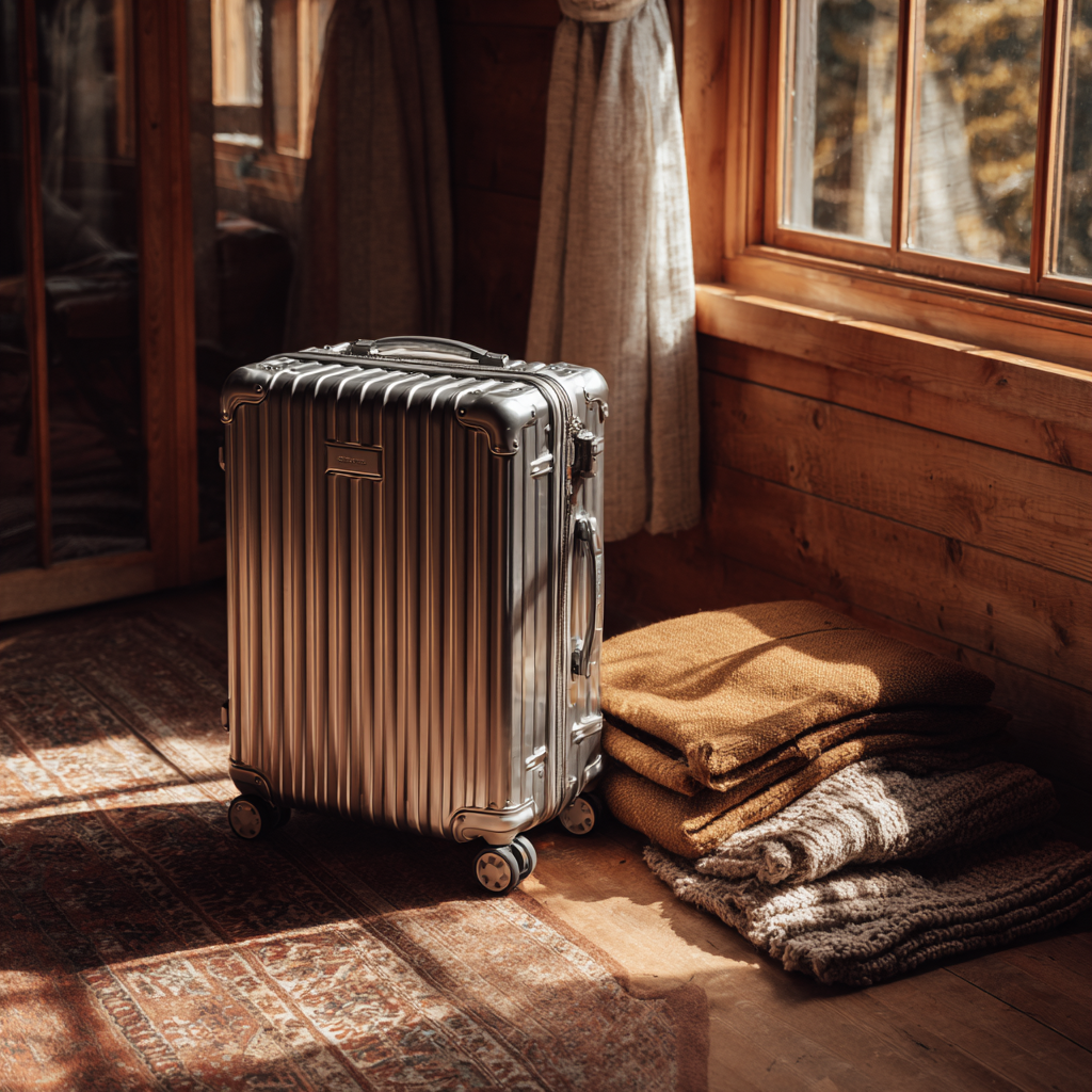 A suitcase standing in the corner of the room | Source: Midjourney