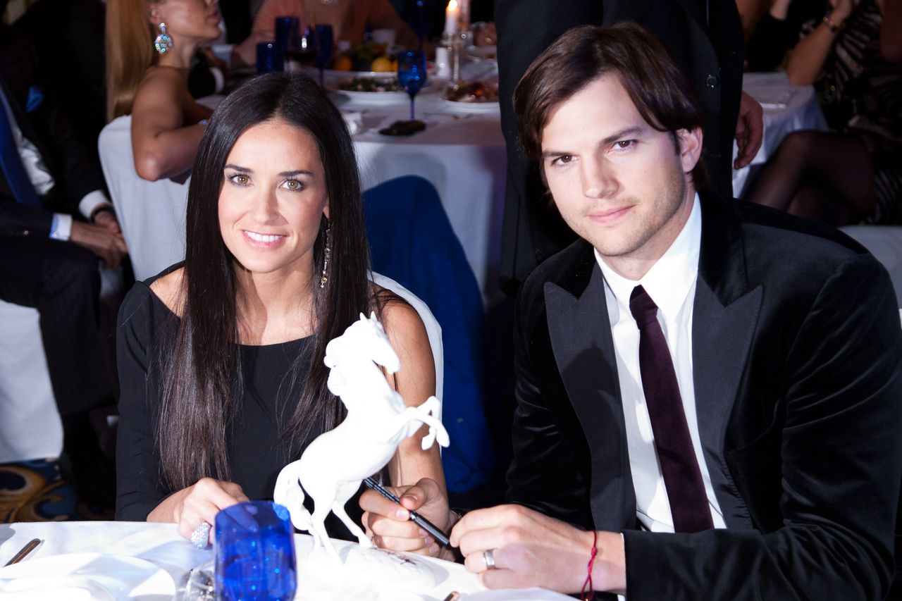 Demi Moore and Ashton Kutcher attend the Charity Gala at The Ritz-Carlton on October 30, 2010 in Moscow, Russia. | Source: Getty Images