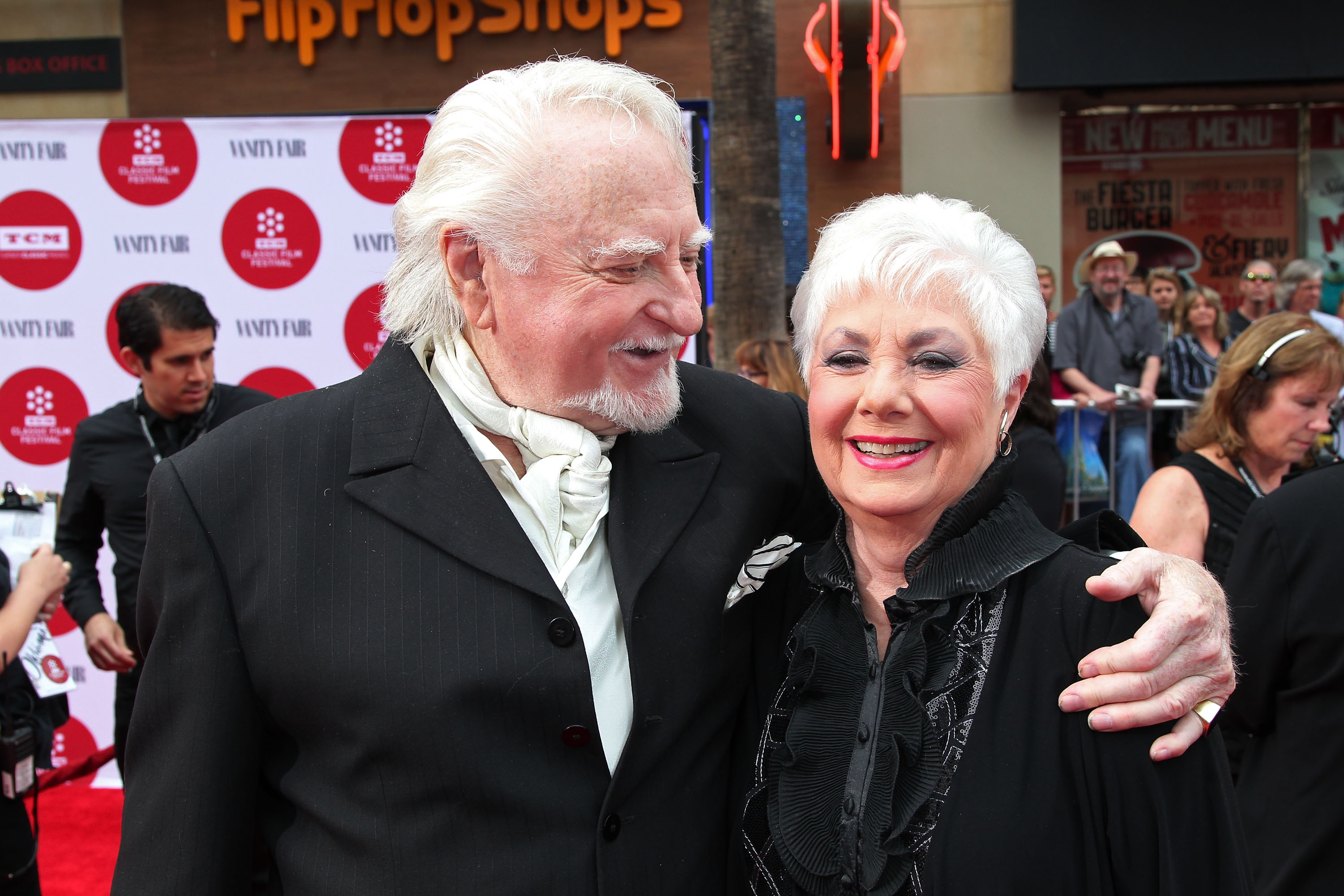 Marty Ingels and Shirley Jones at TCM Classic Film Festival at the opening night gala of "Oklahoma!" on April 10, 2014, in Hollywood, California | Source: Getty Images