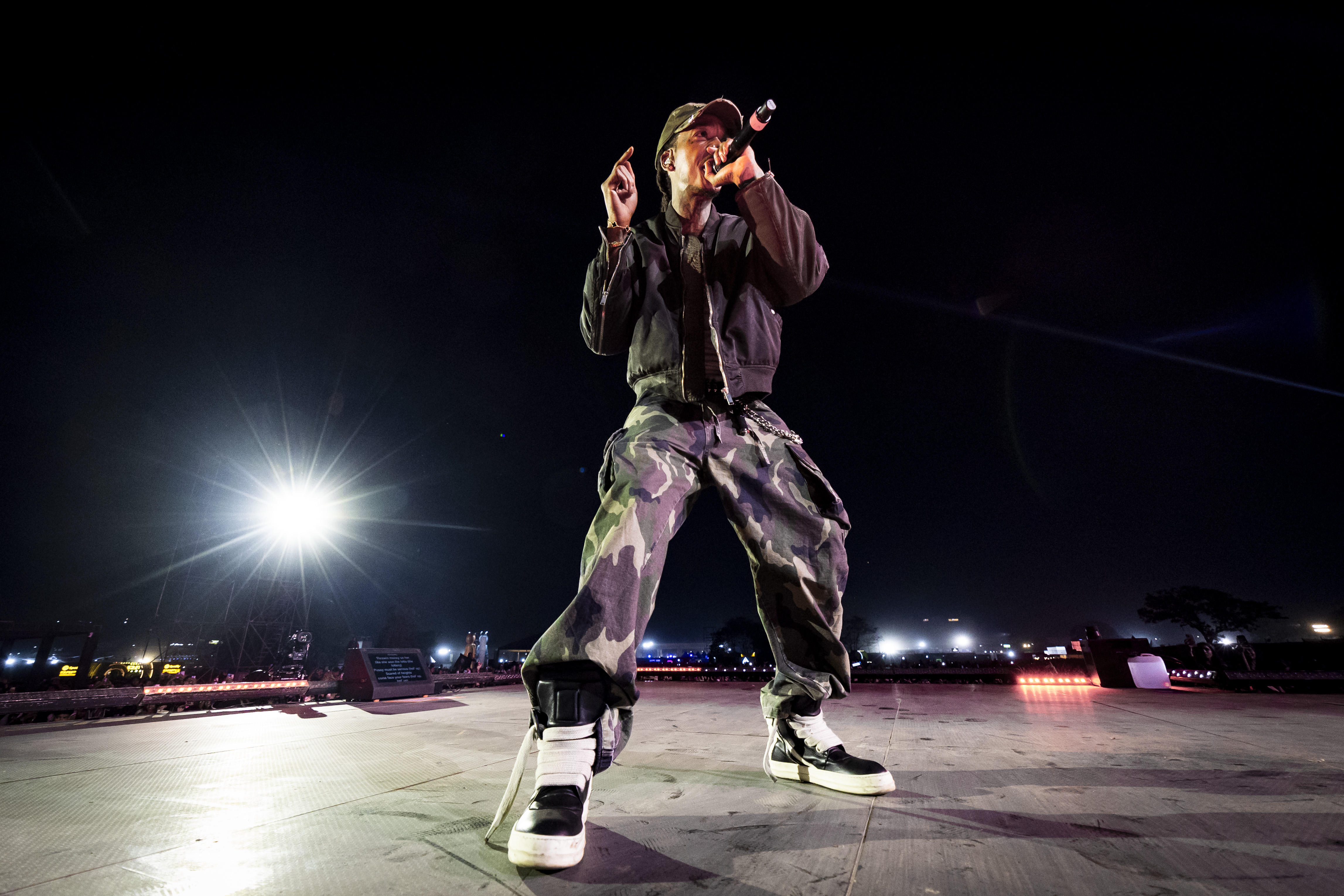 Wiz Khalifa onstage at Loud Park on November 22, 2025, in Navi Mumbai, India. | Source: Getty Images