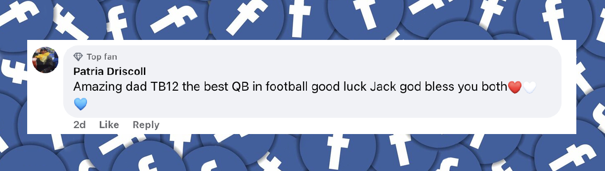 A netizen's remark on Tom Brady's responsibility as a father to Jack, posted on November 16, 2024 | Source: Facebook.com/peoplemag