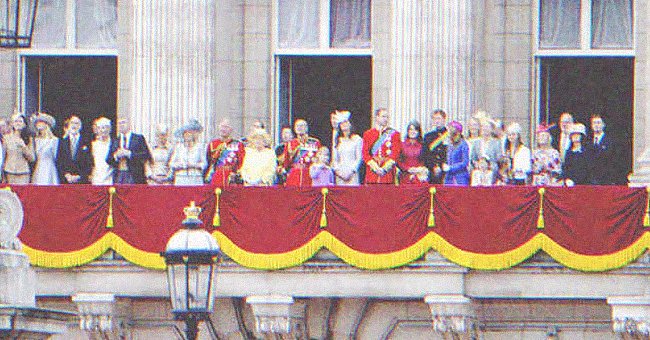The British royal family on the balcony of the palace. | Source: Shutterstock
