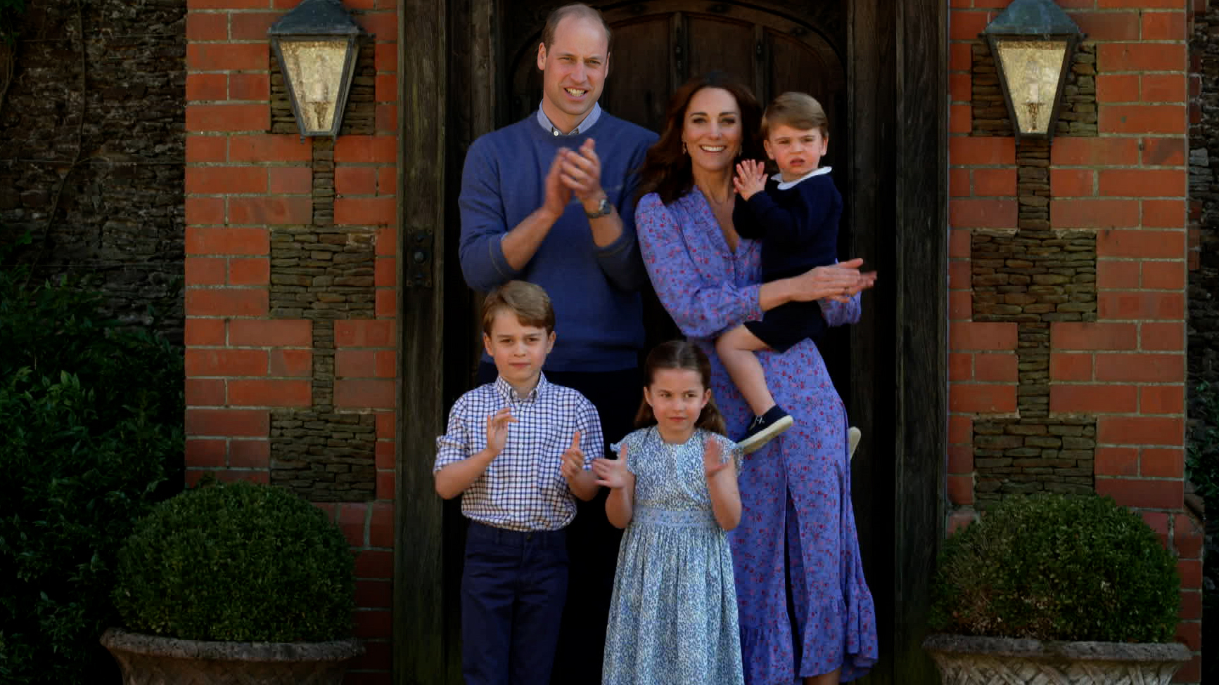 William, Prince of Wales, Prince George, Princess Charlotte, Catherine, Princess of Wales, and Prince Louis on April 23, 2020 in London, England | Source: Getty Images