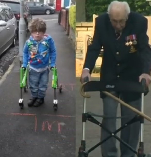 Frank se inspiró en la labor filantrópica del ex militar Tom Moore | Foto: Facebook.com/bbcradiobristol