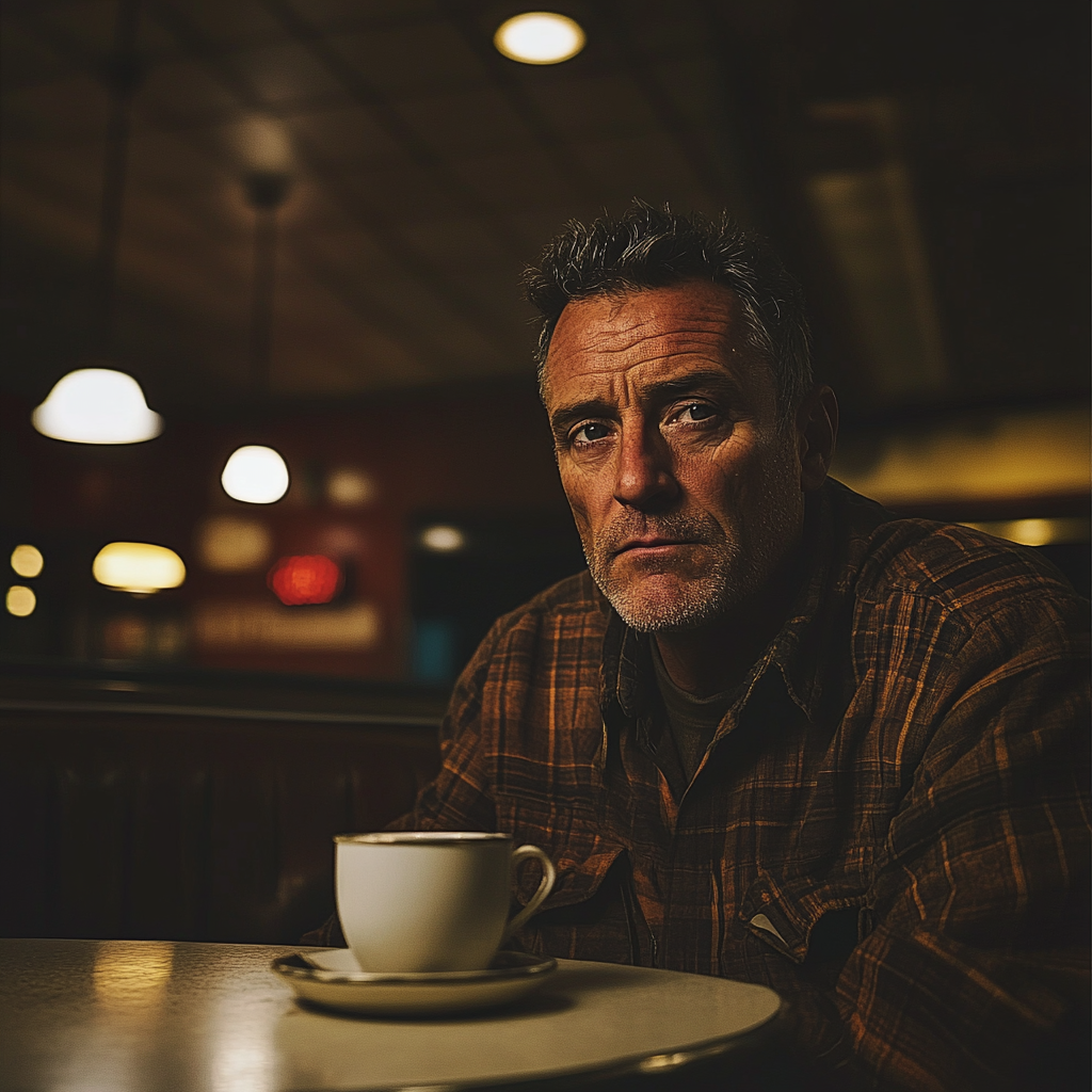 A man sitting in a diner | Source: Midjourney