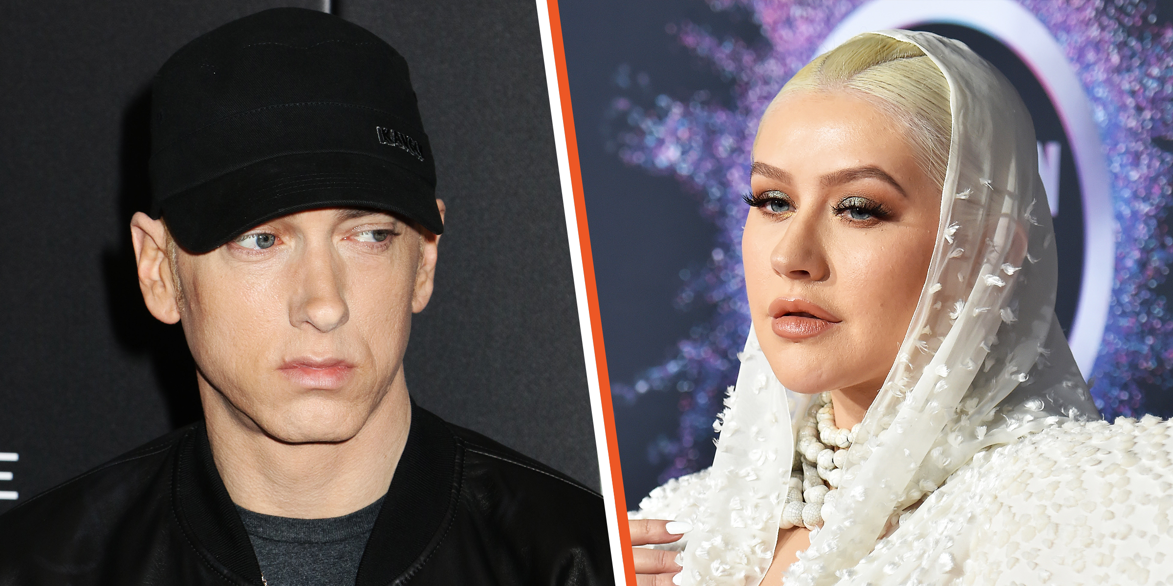 Eminem and Christina Aguilera. | Source: Getty Images