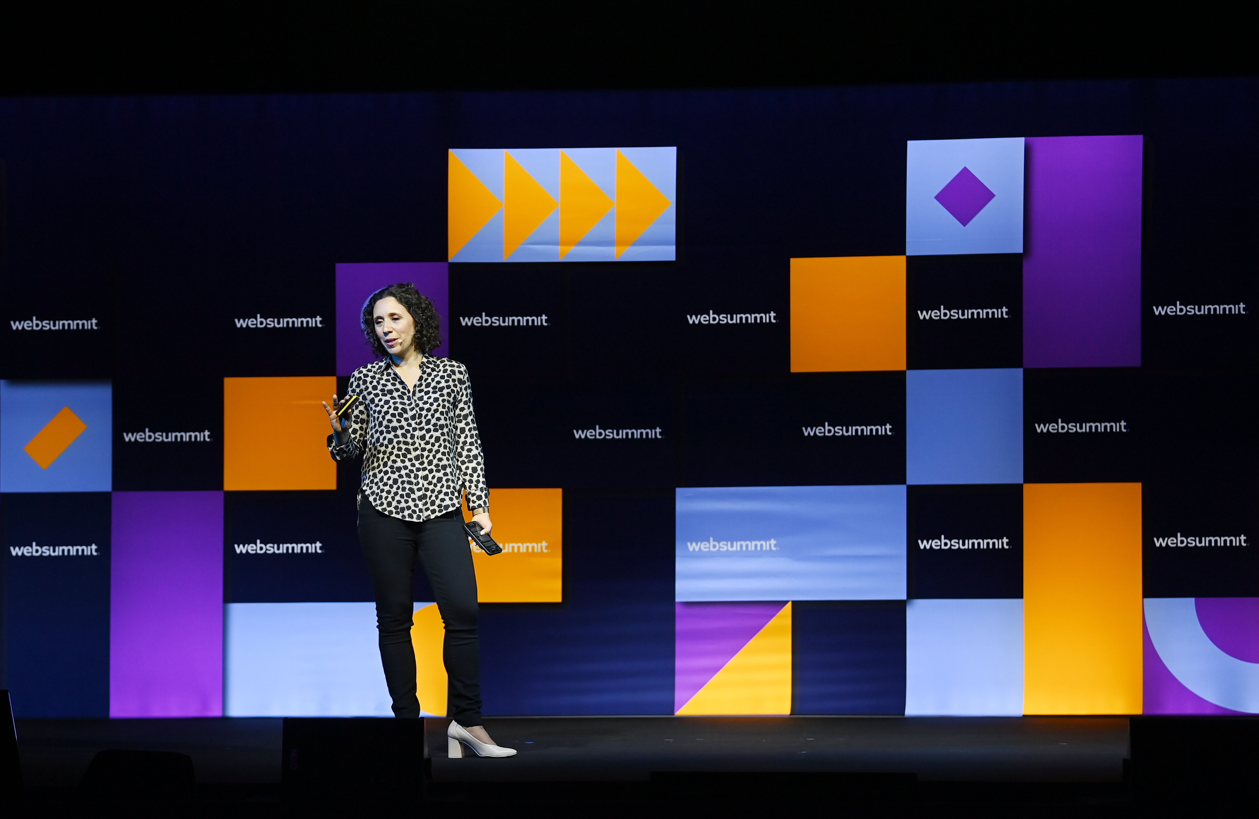 Julie Pace on stage at the summit. | Source: Getty Images