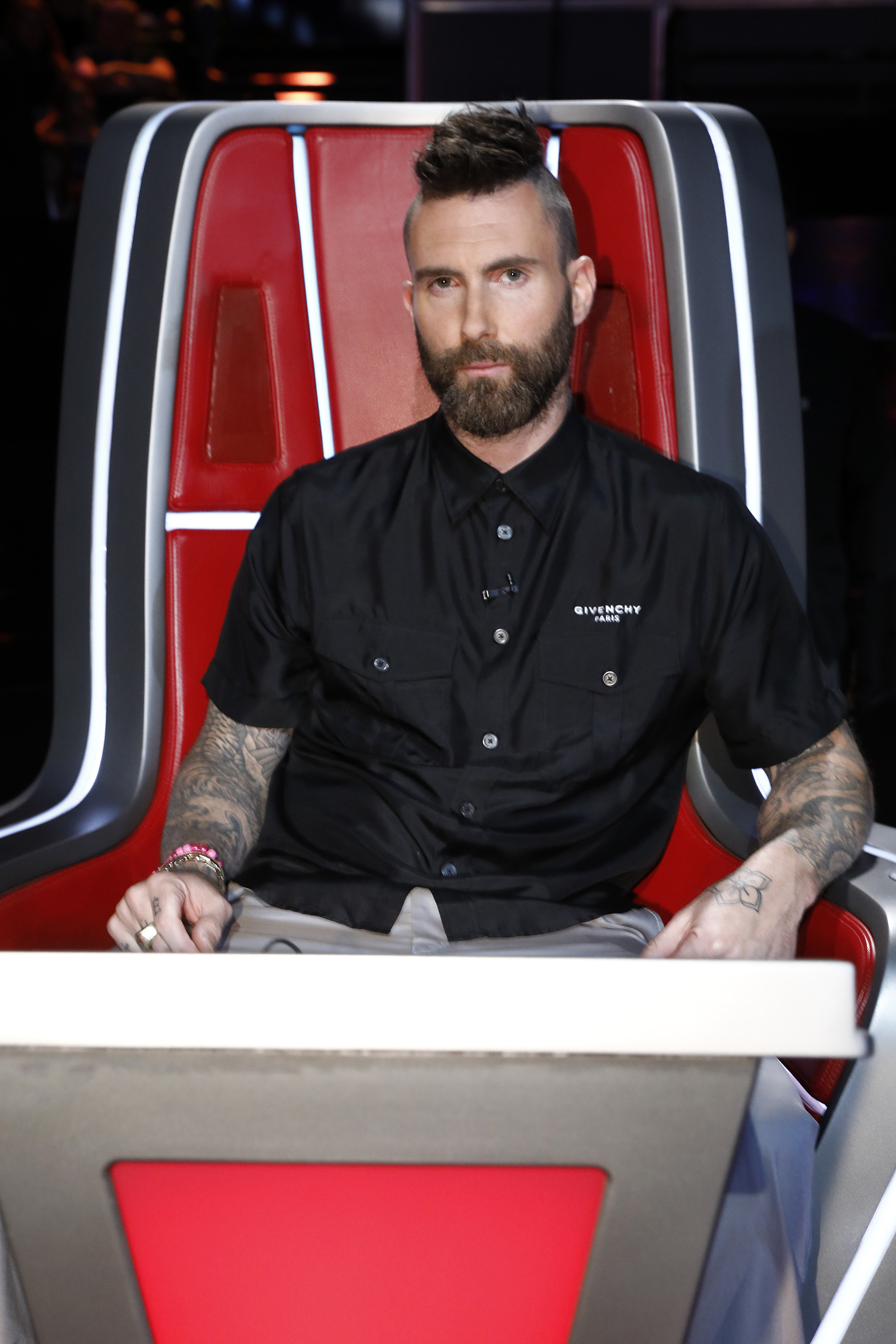 Adam Levine on "The Voice" Season 16, on March 14, 2019 | Source: Getty Images