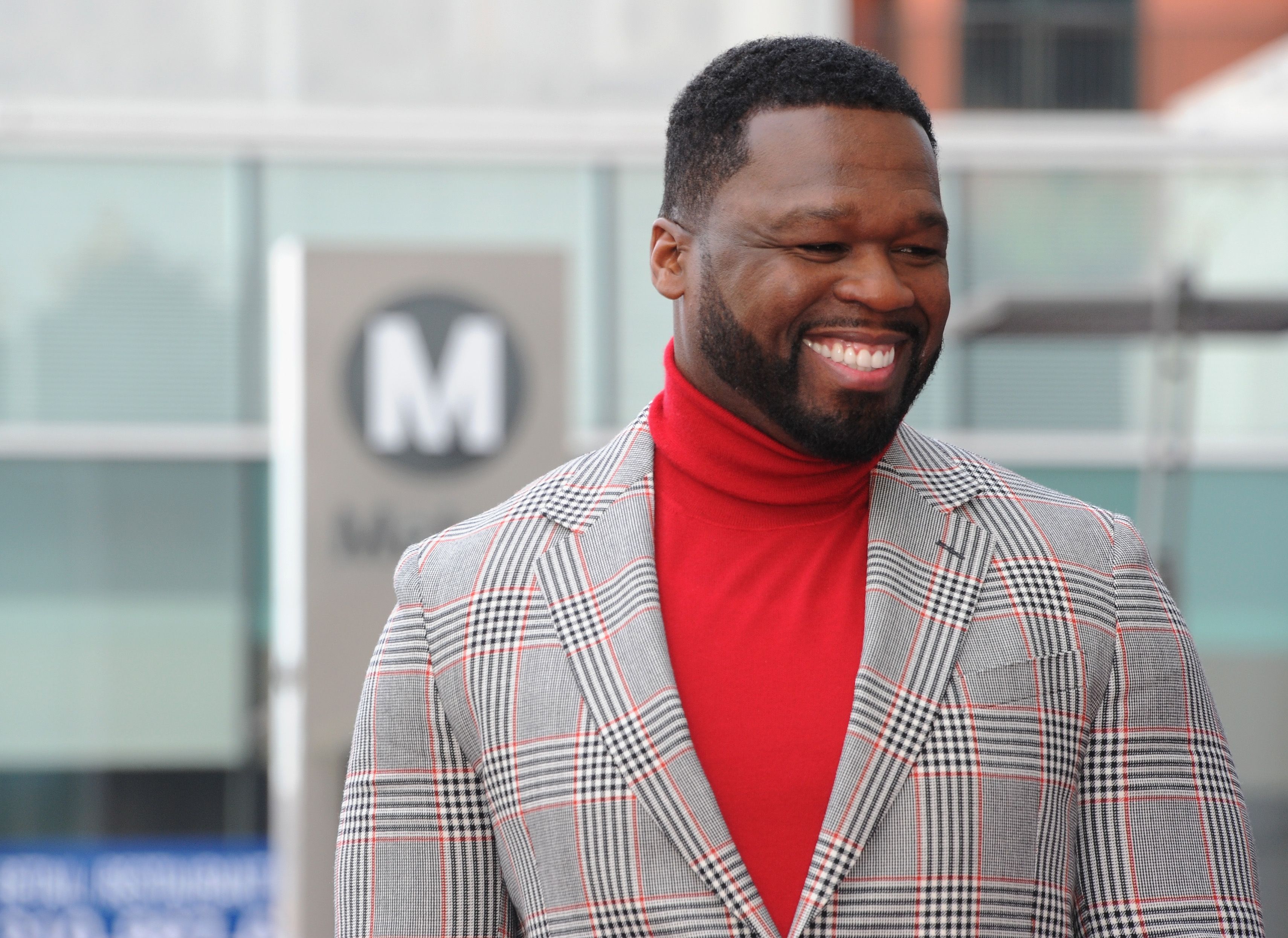 Curtis "50 Cent" Jackson attends a ceremony honoring him with a star on the Hollywood Walk of Fame on January 30, 2020 in Hollywood, California. | Source: Getty Images
