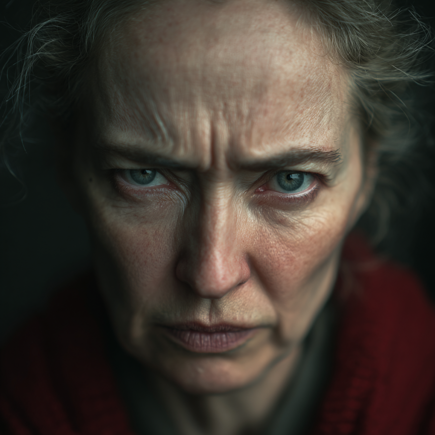 A woman looking angry | Source: Midjourney