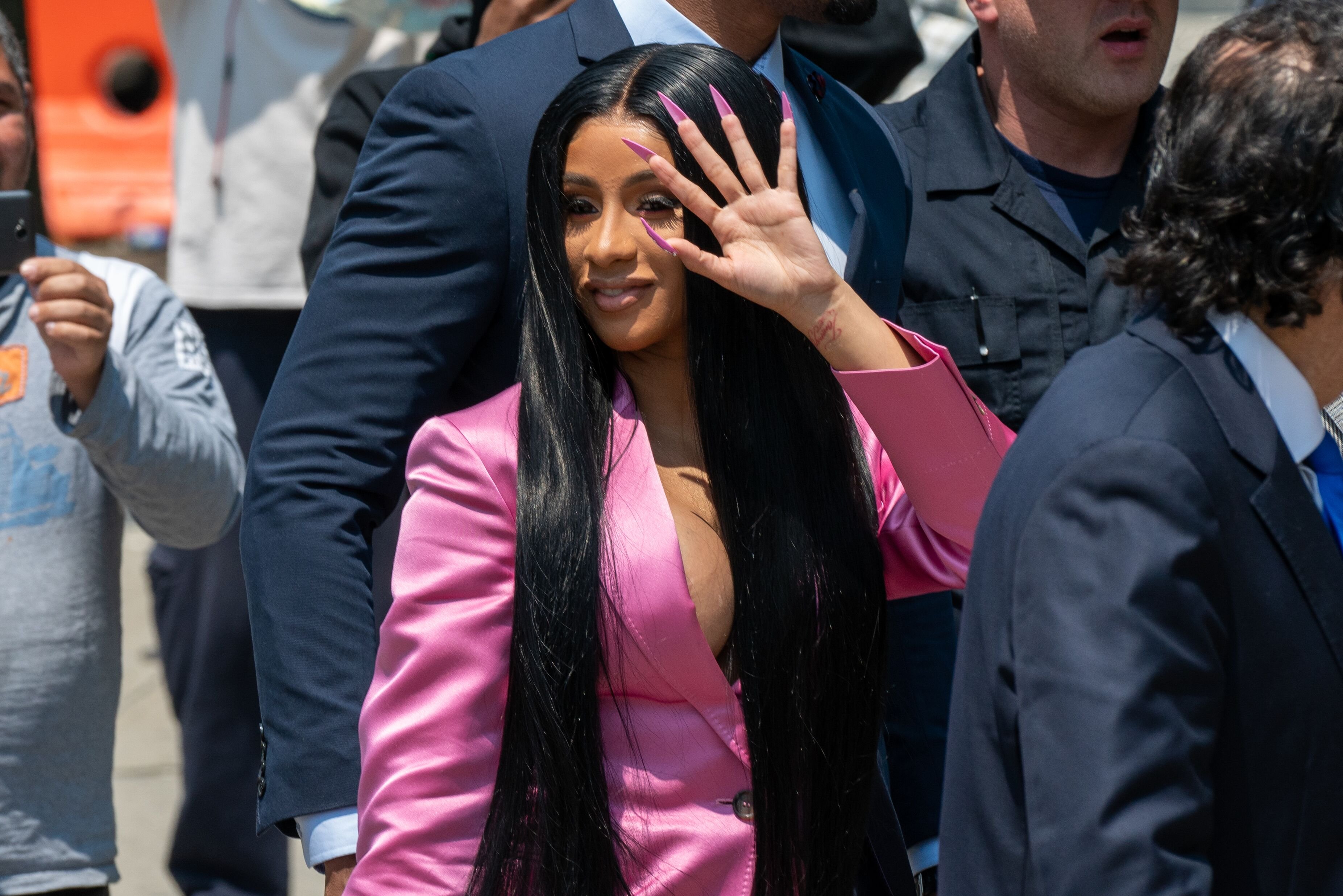 Cardi B arrives at court to answer on misdemeanor assault charge at Queens Criminal Court in 2019 | Source: Getty Images