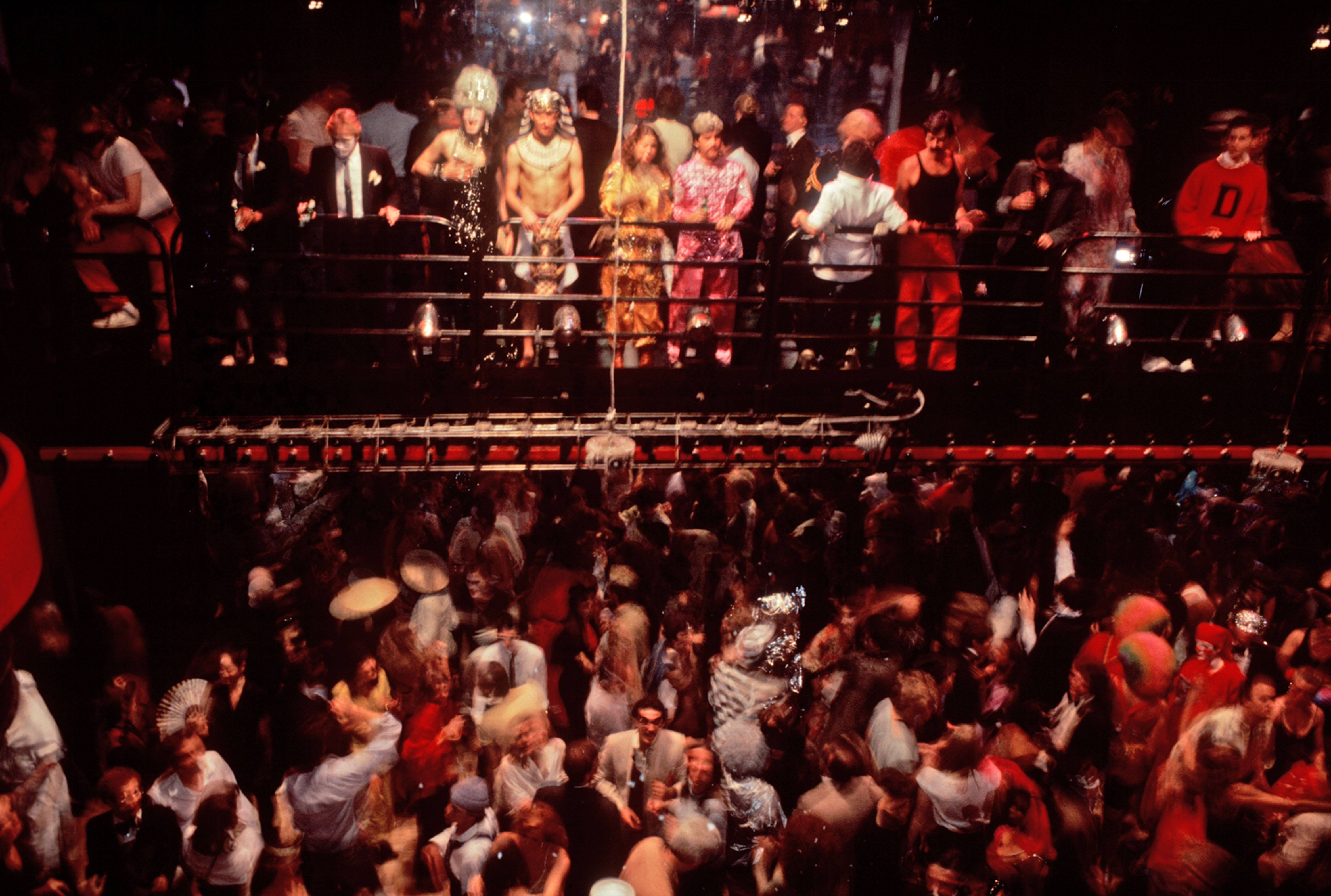 View of club-goers at Studio 54 on May 9, 1978. | Source: Getty Images