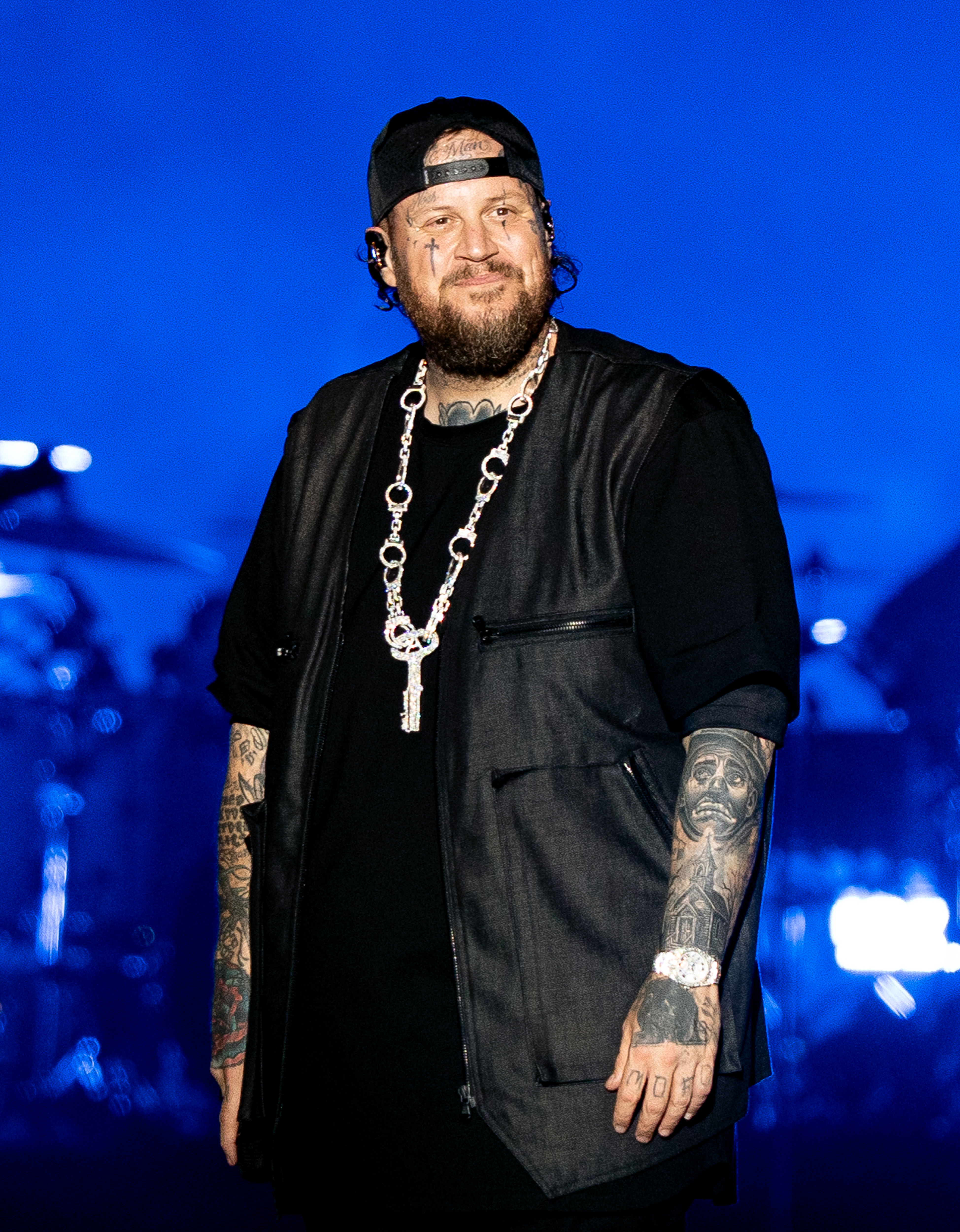 Jason "Jelly Roll" DeFord performs onstage at Country Thunder Wisconsin in Twin Lakes on July 19, 2025 | Source: Getty Images