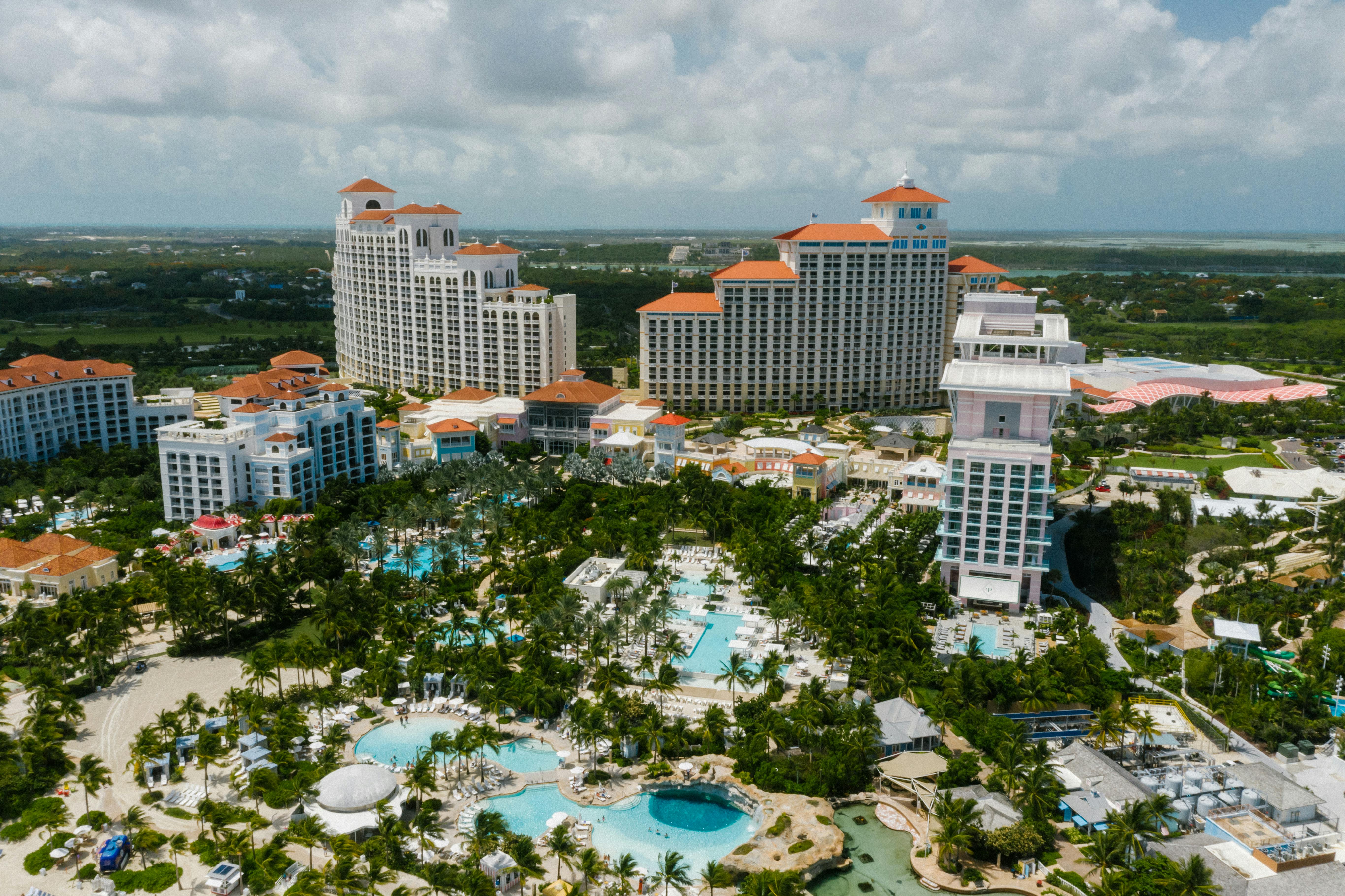 An aerial shot of the Baha Mar Resort in the Bahamas | Source: Pexels