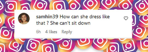 A fan comments on Jutta Leerdam's dress at the Jake Paul vs. Mike Tyson fight, from a post dated November 15, 2024 | Source: Instagram/jakepaul