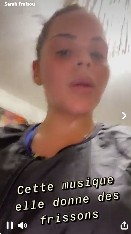 Capture d'écran Snapchat Sarah Fraisou. | Sarah Fraisou